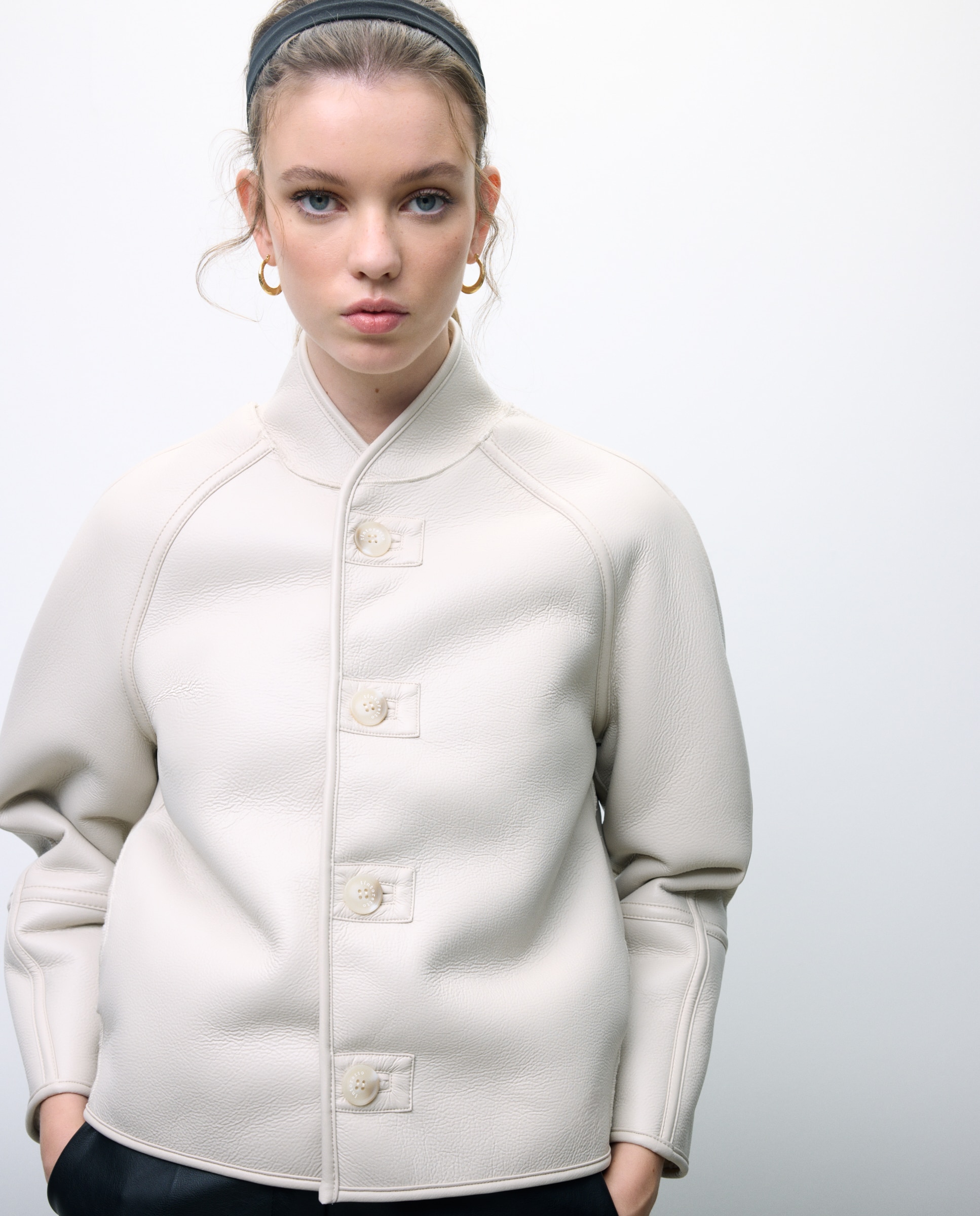 Sobretudo reversível de pêlo 120 Cru-2