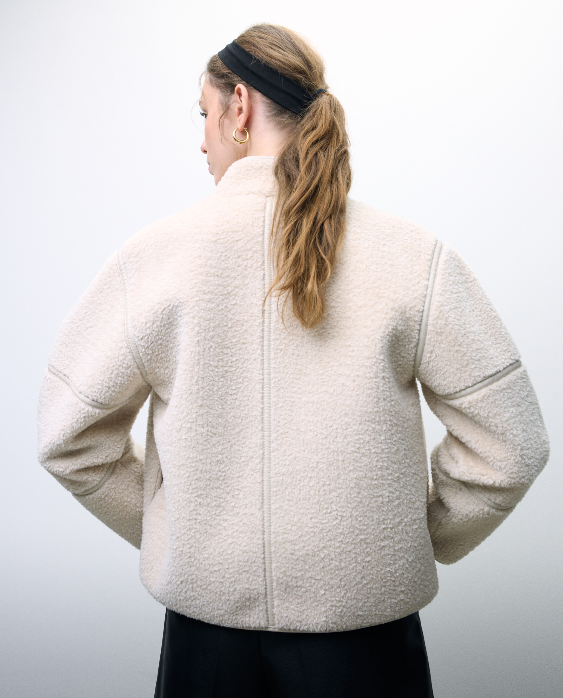 Sobretudo reversível de pêlo 120 Cru-3