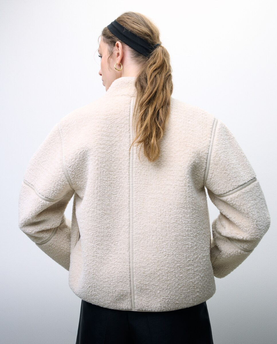 Sobretudo reversível de pêlo 120 Cru-3