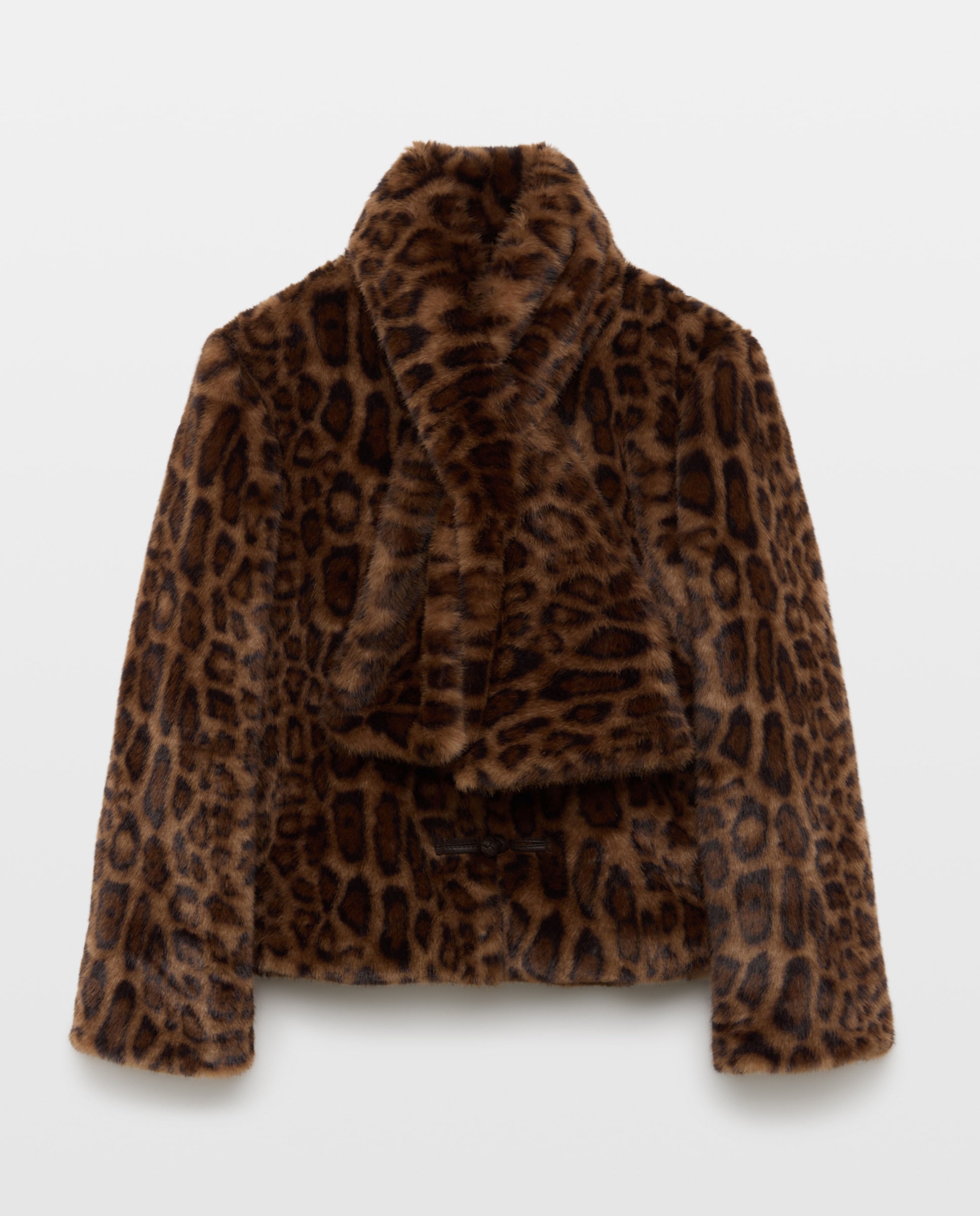 Chaqueta pelo cierre alamares y bufanda - Tintoretto - Negro Negro-5