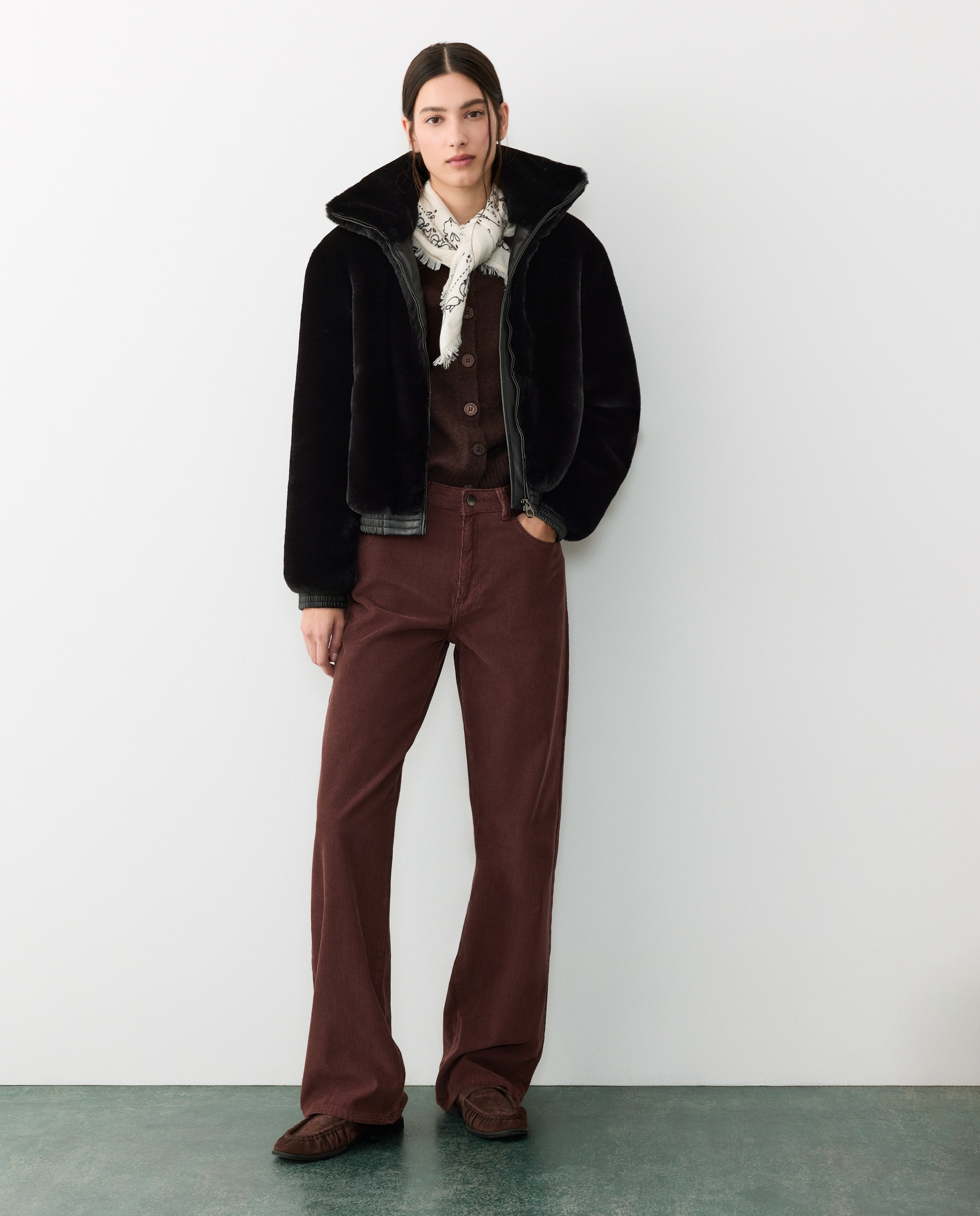 Chaqueta pelo cierre cremallera - Tintoretto - Negro Negro-2