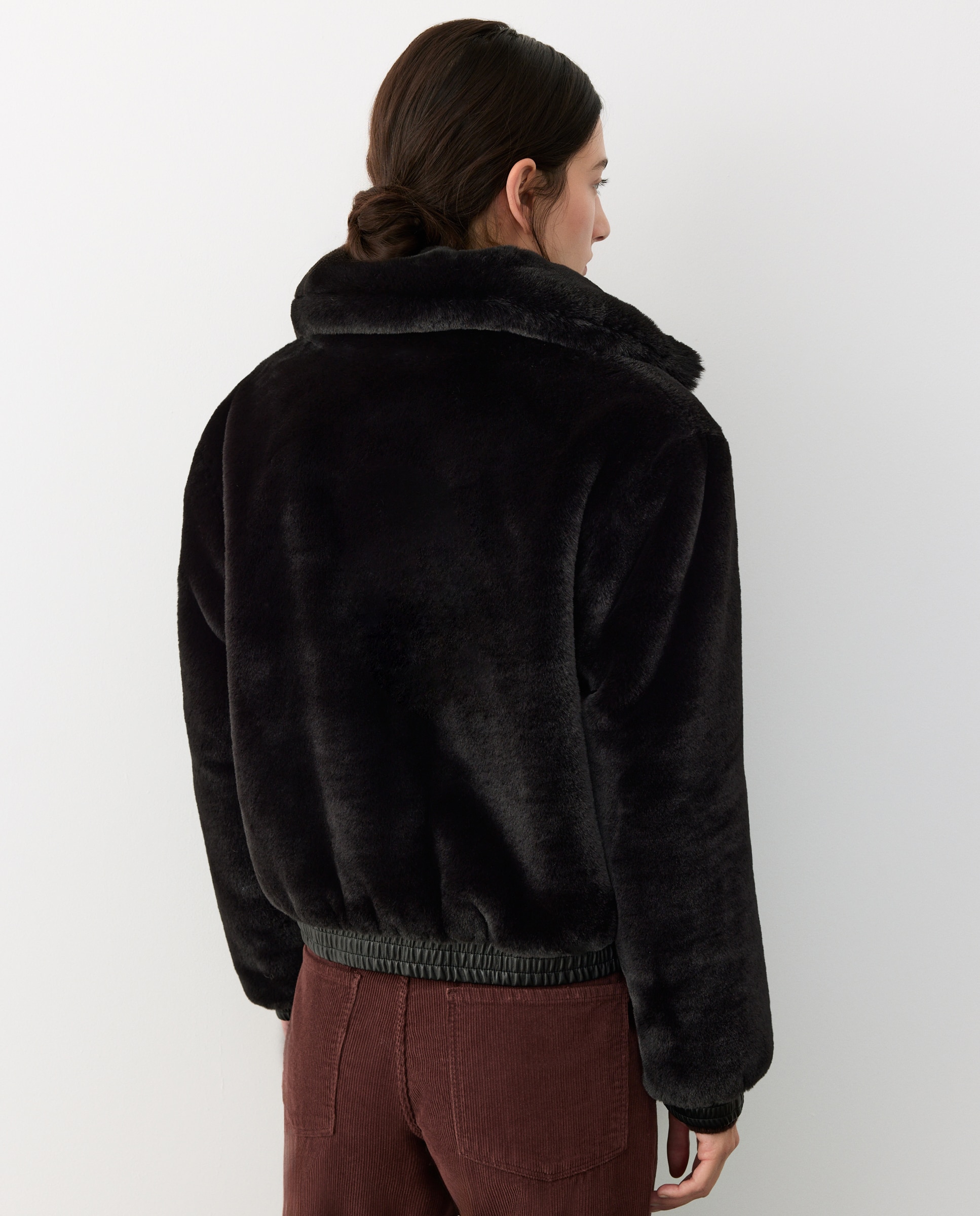 Chaqueta pelo cierre cremallera - Tintoretto - Negro Negro-3