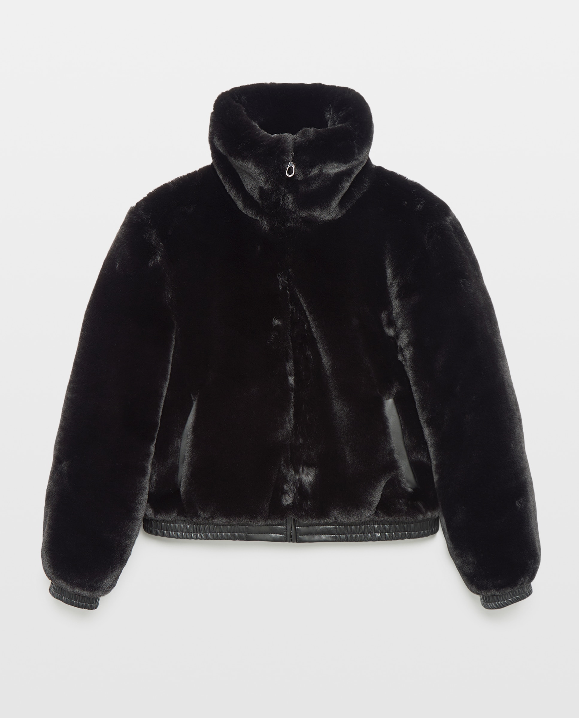 Chaqueta pelo cierre cremallera - Tintoretto - Negro Negro-4
