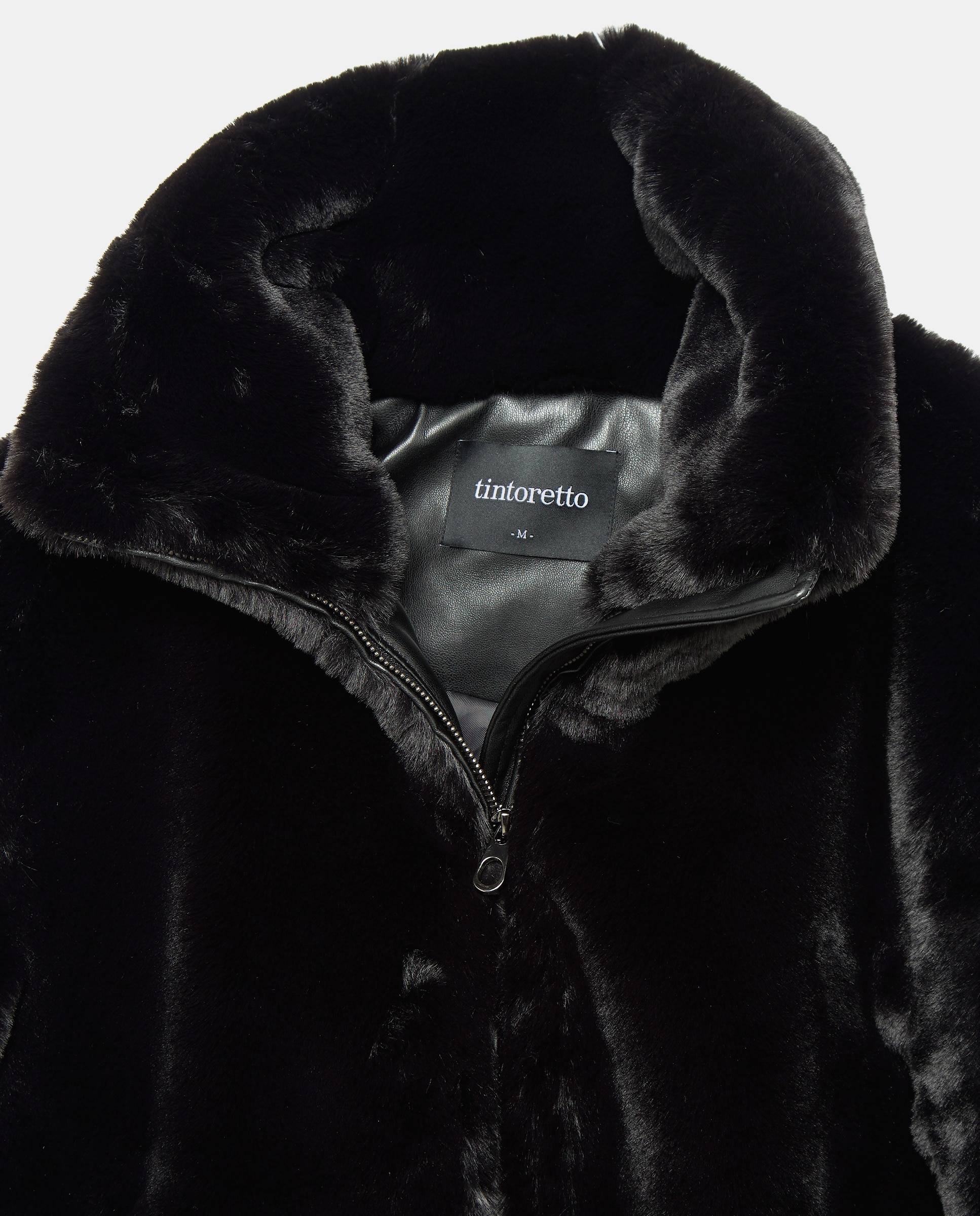 Chaqueta pelo cierre cremallera - Tintoretto - Negro Negro-5