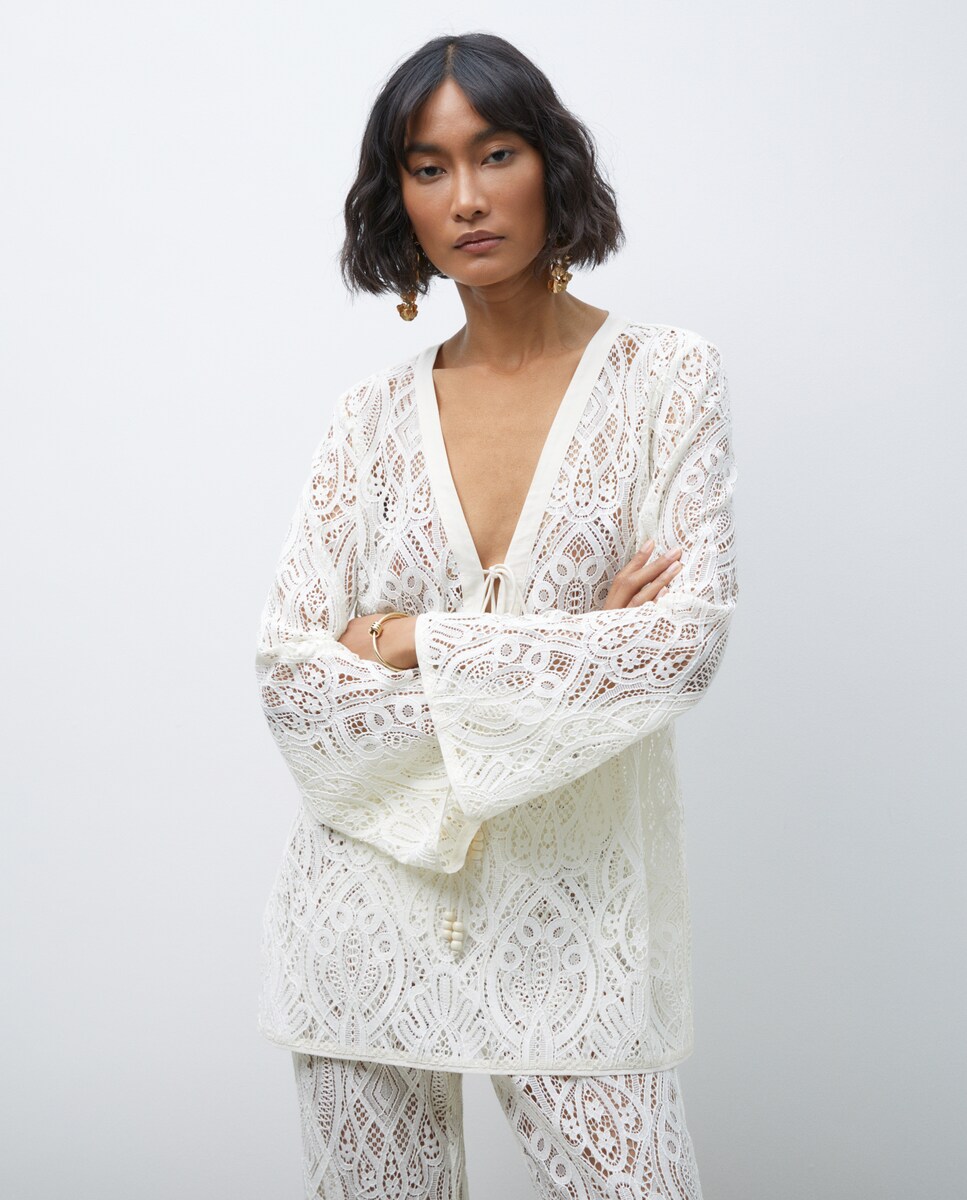 Blusa de mujer de manga larga con encaje · Tintoretto · El Corte