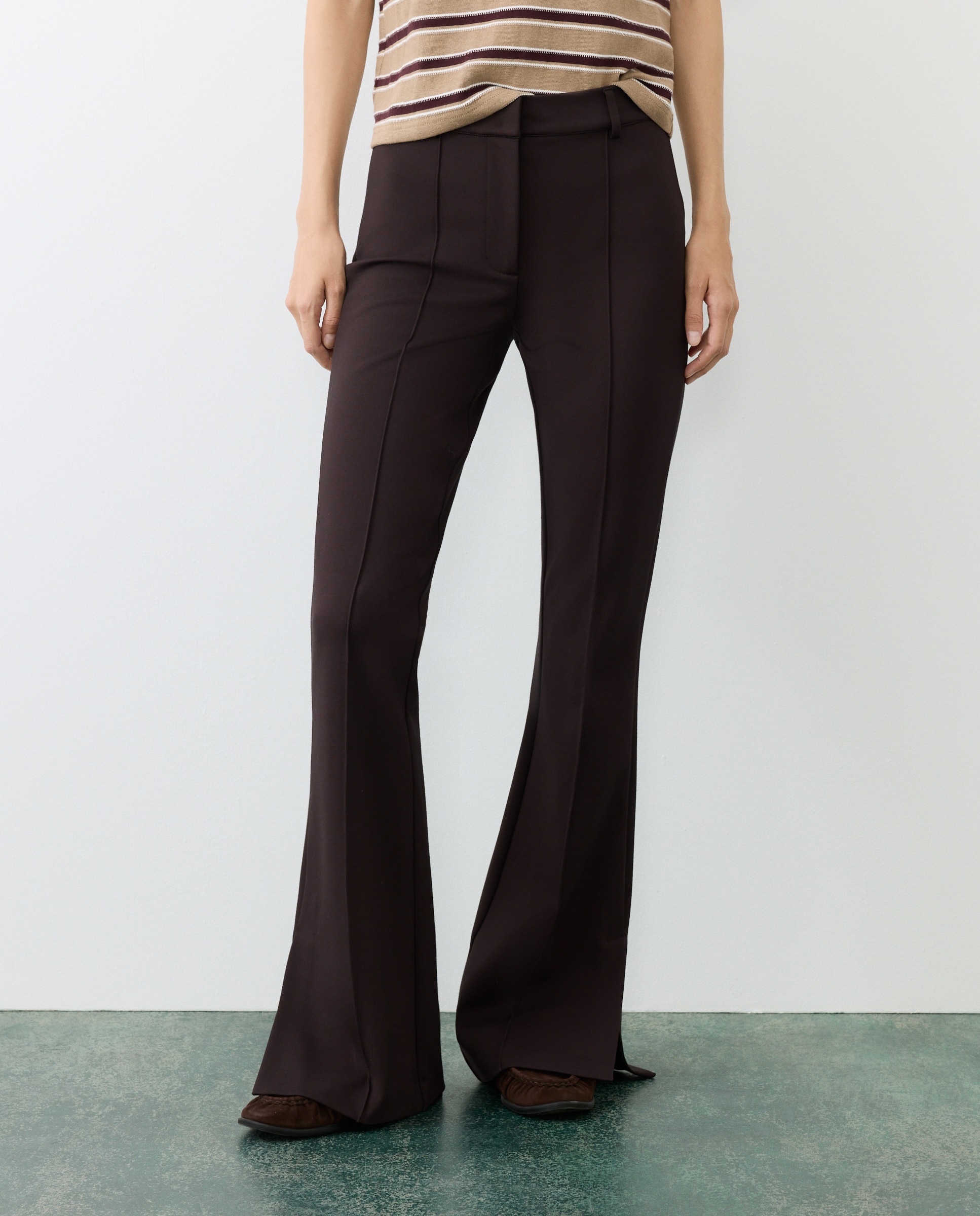 Leggins de mujer flare - Tintoretto - Marrón Marrón-2