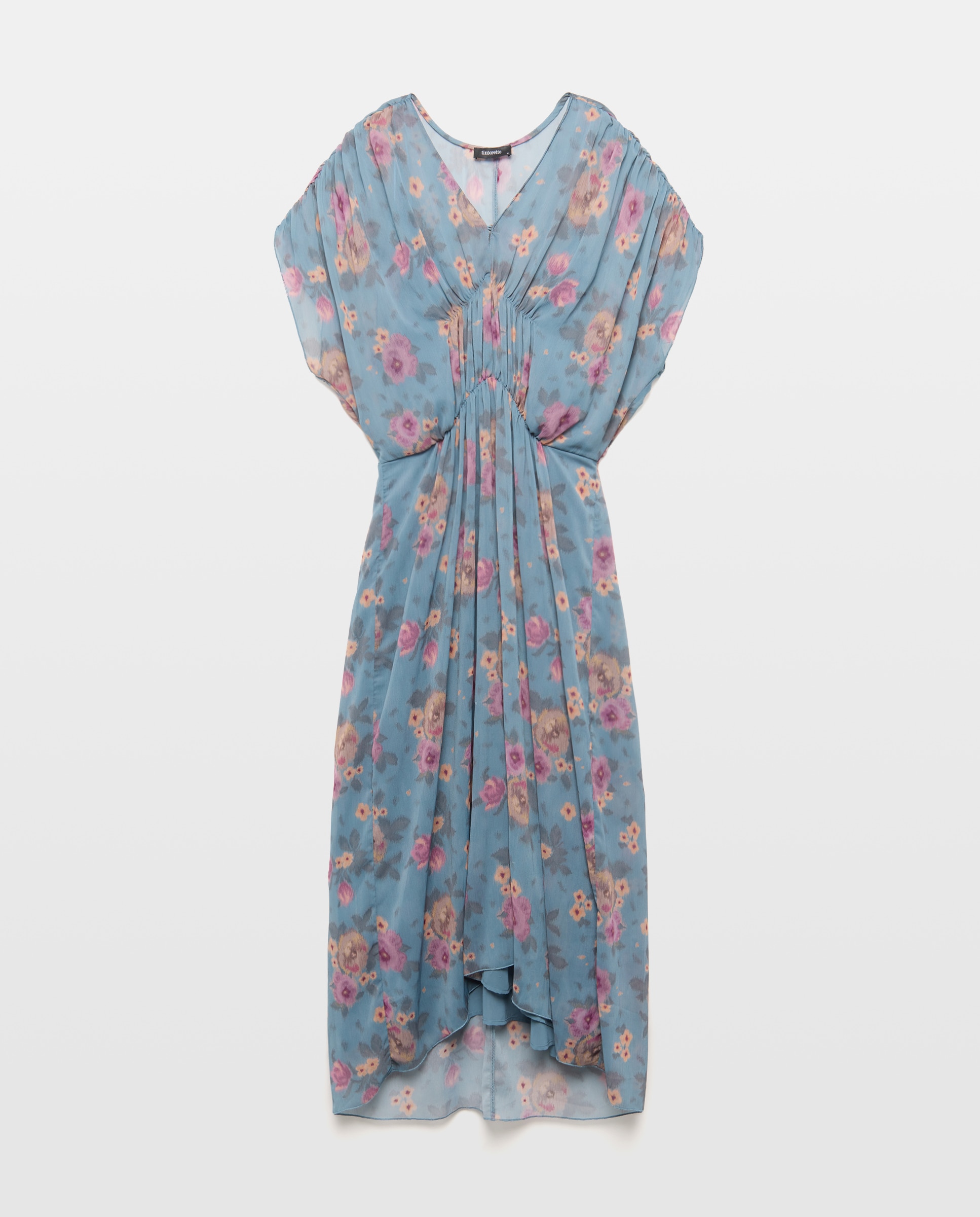 Vestido midi de estampado floral Rosa-4