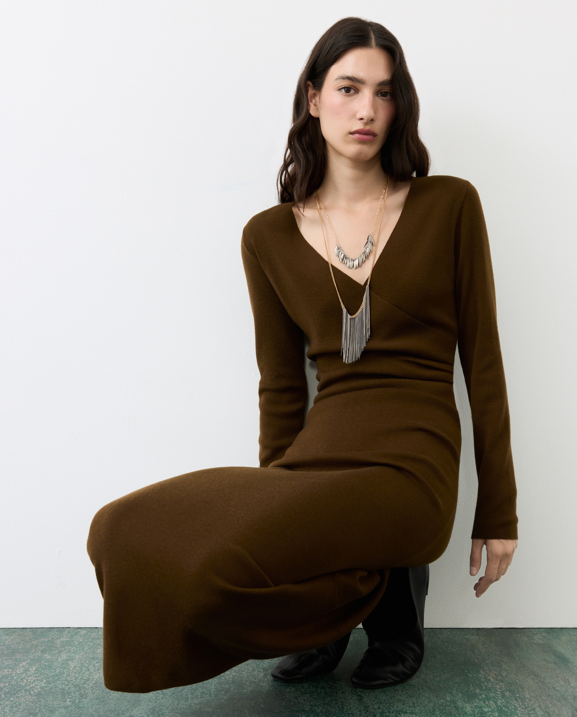Imagem 0 de Vestido Cruzado de Malha