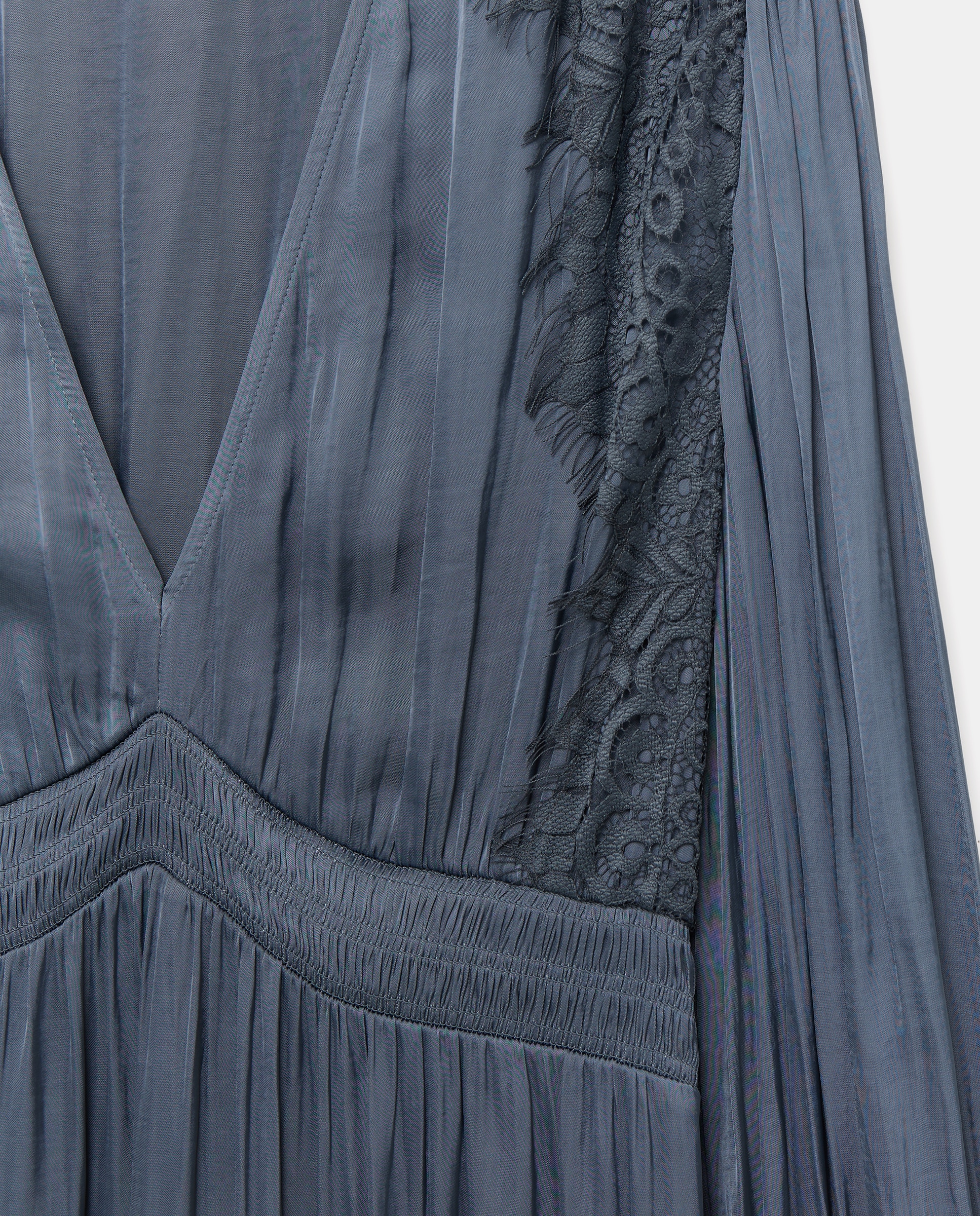 Vestido com Detalhe de Renda 400 Azul-5