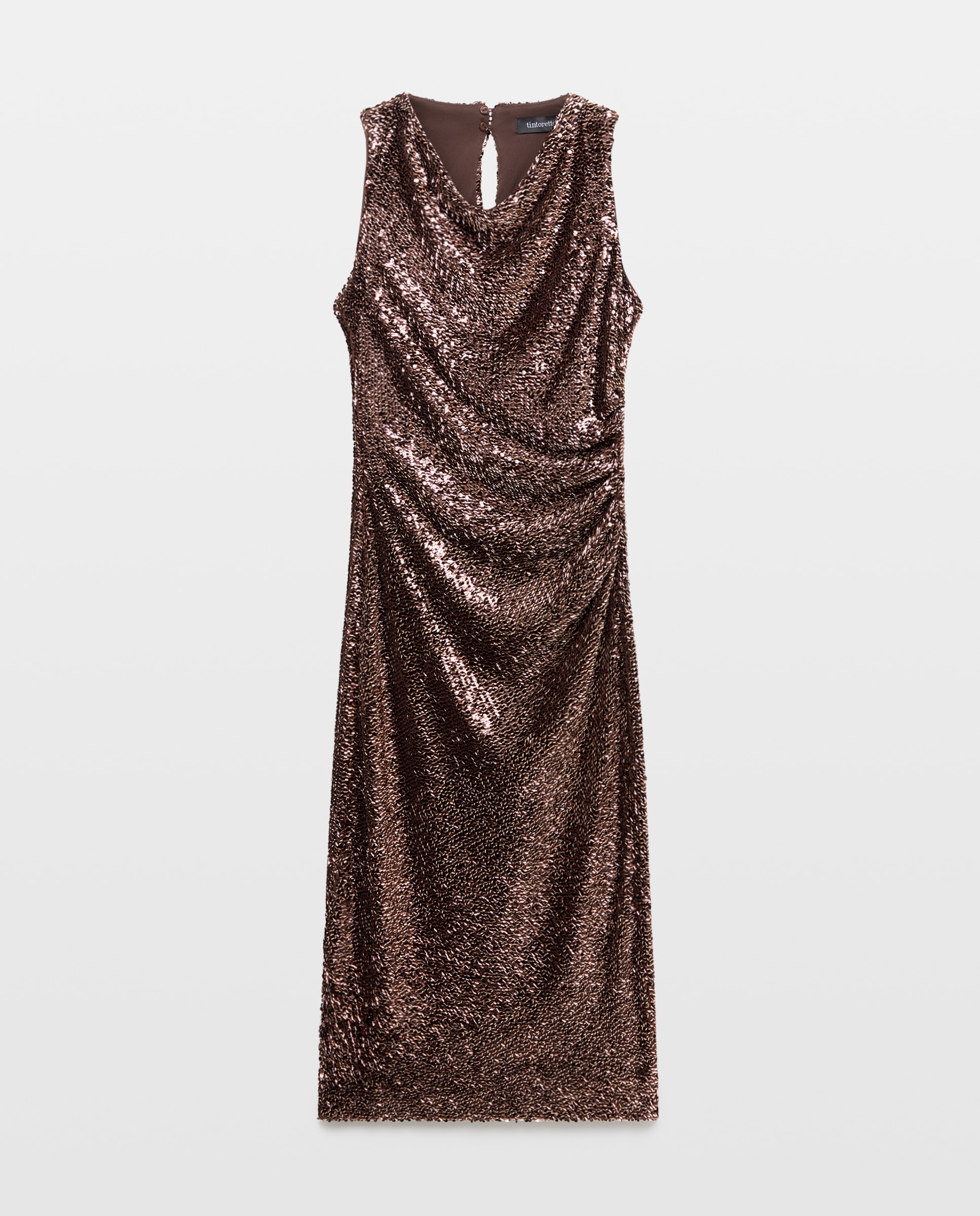 Imagen 4 de Vestido asimétrico de lentejuelas - Tintoretto - Cobre Cobre