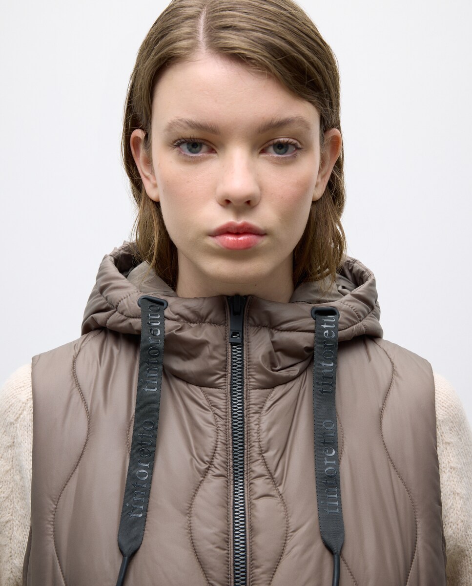 Capucha Sfera Chaleco Acolchado Mujer Chaleco Acolchado Mujer