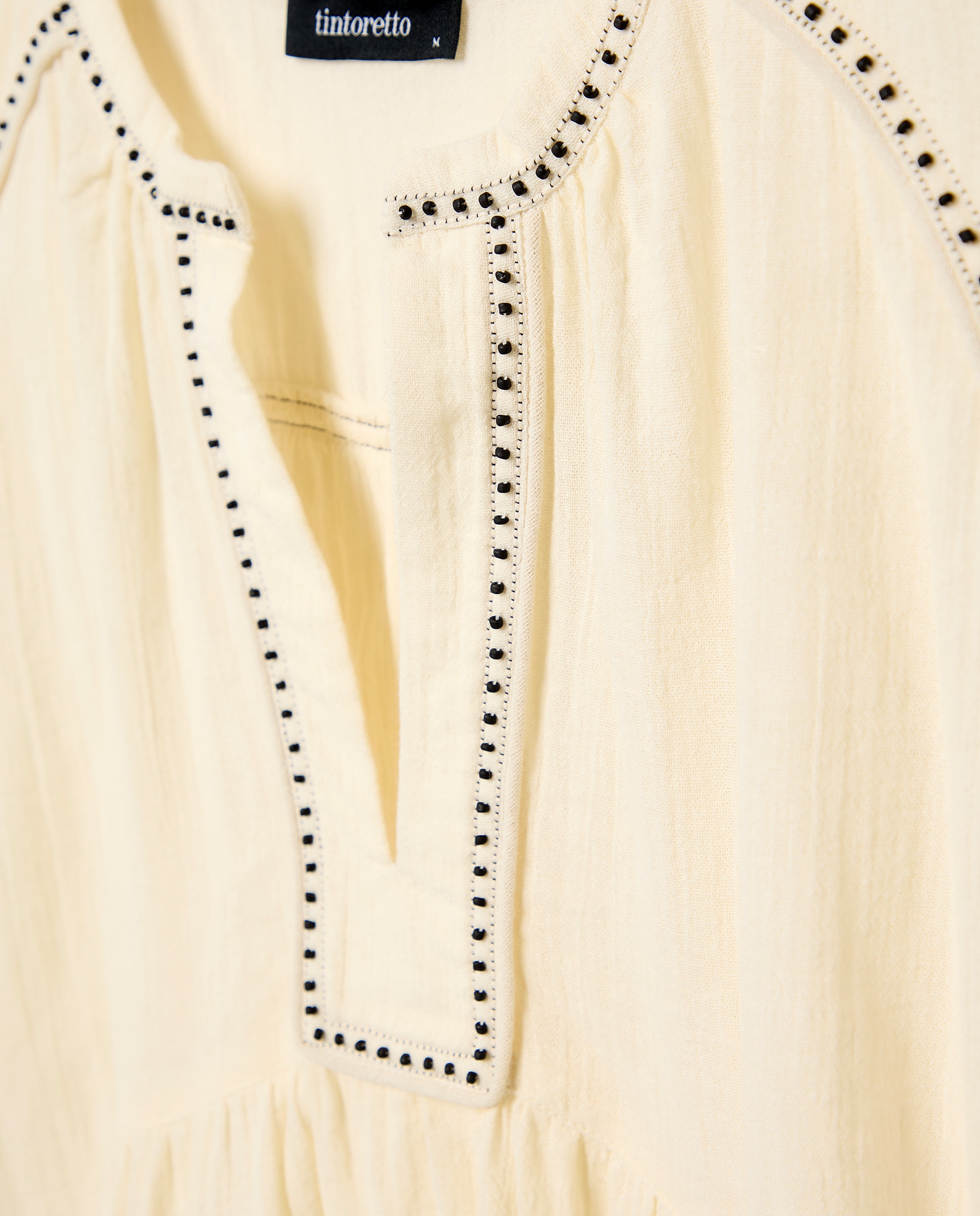 Blusa sem Mangas em Chiffon de Algodão 120 Cru-6