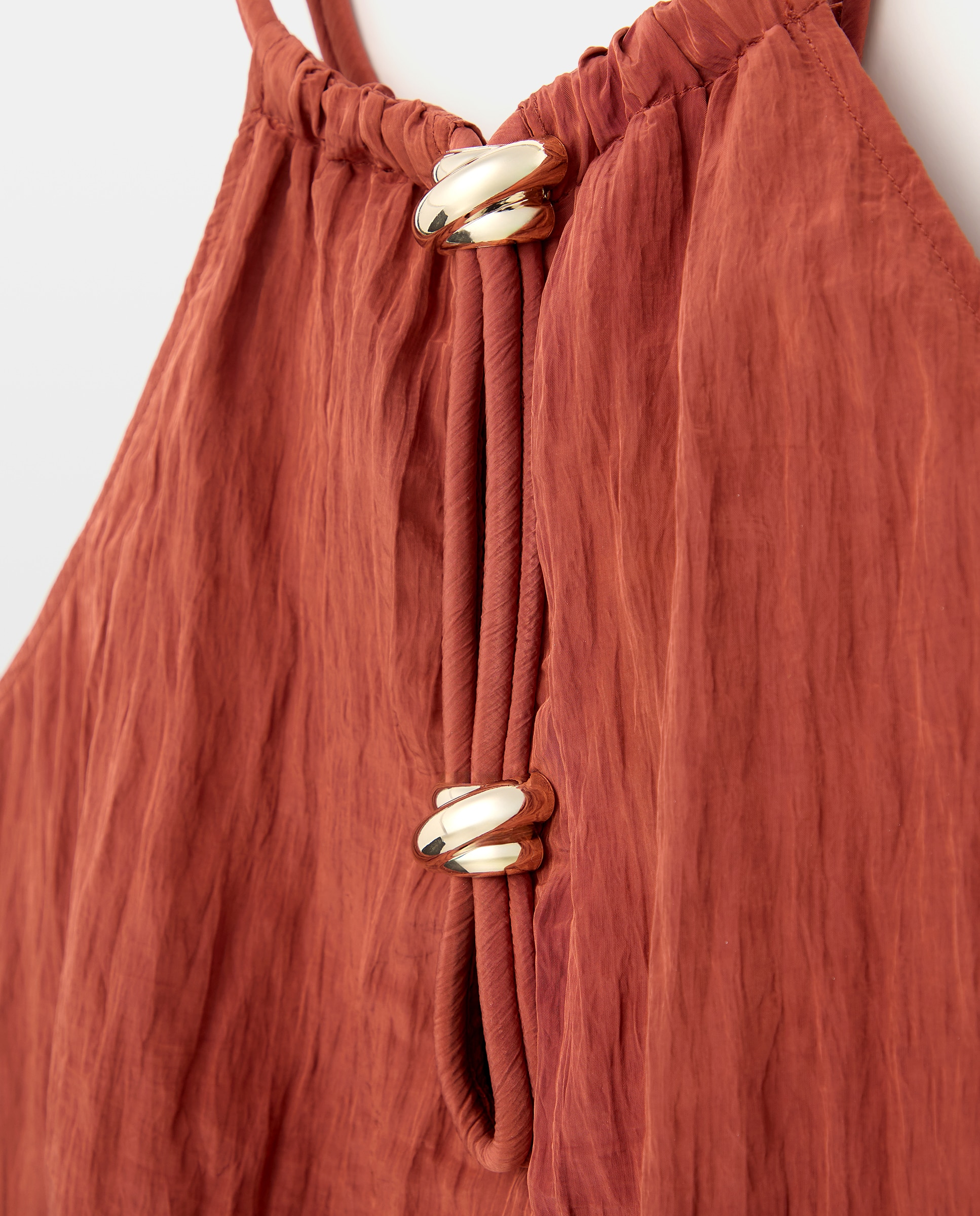 Blusa sem Mangas e com Pendentes 770 Terracota-6