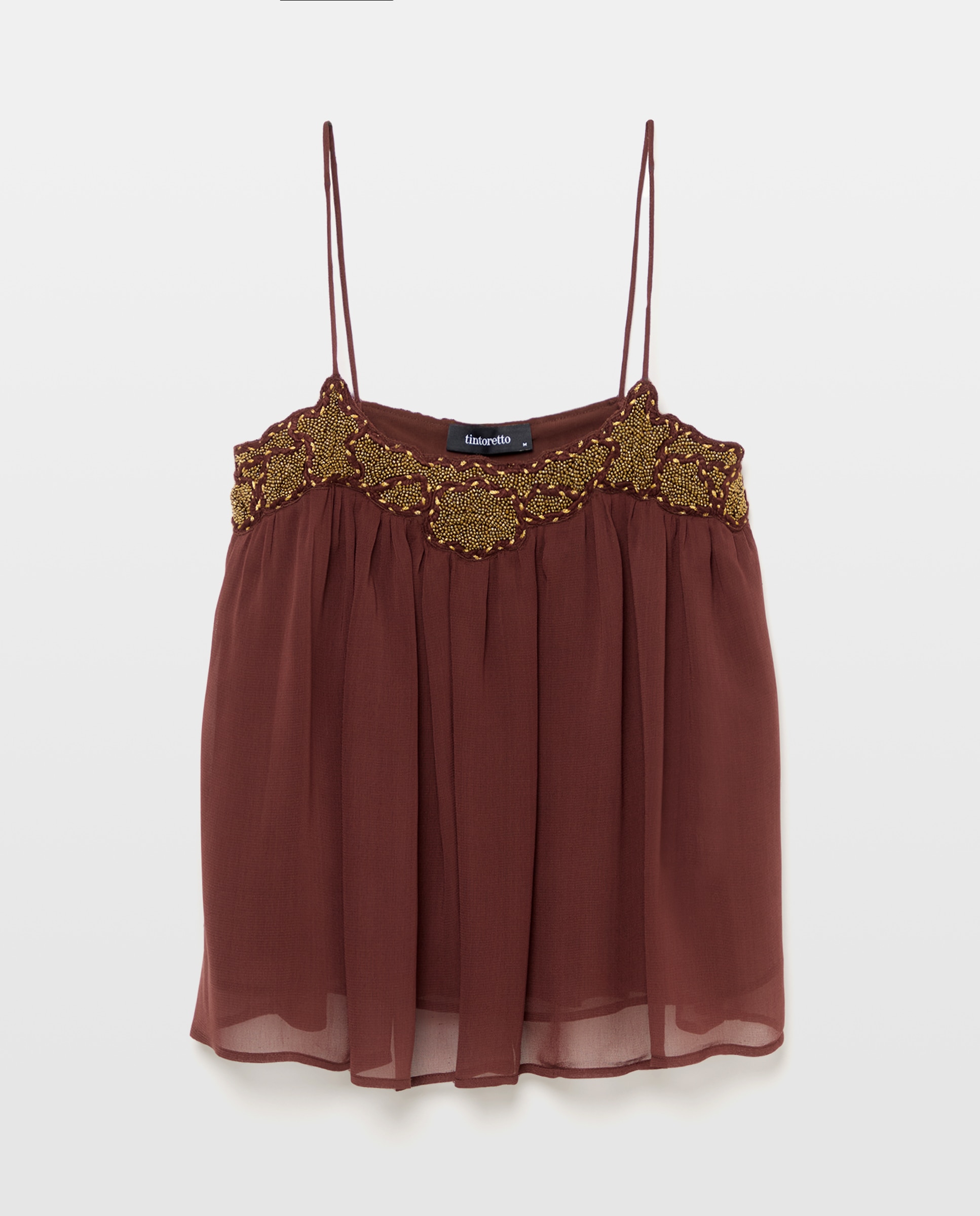 Tintoretto - Top tirantes de mujer con bordado.