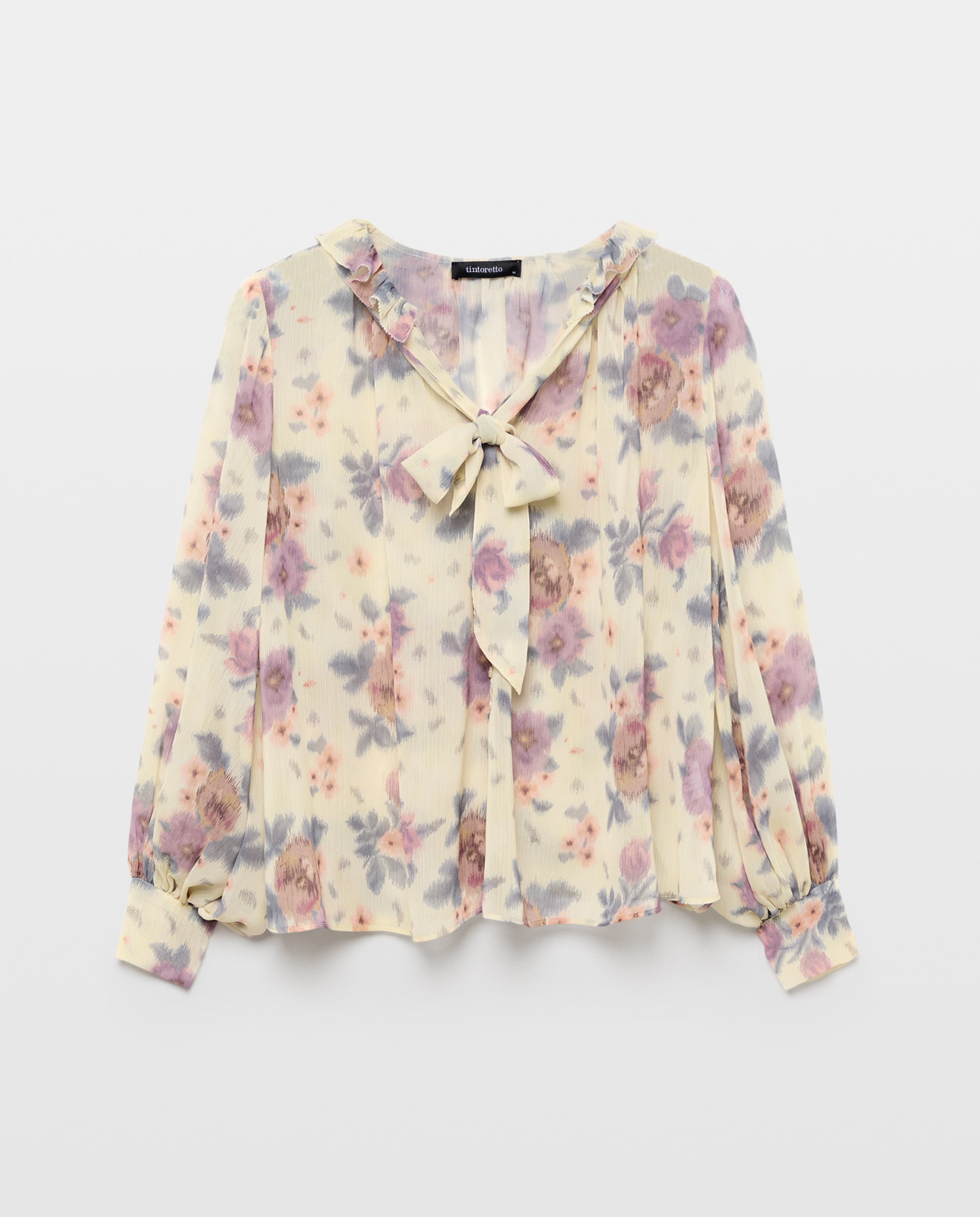 Blusa de mulher com manga comprida Rosa-5