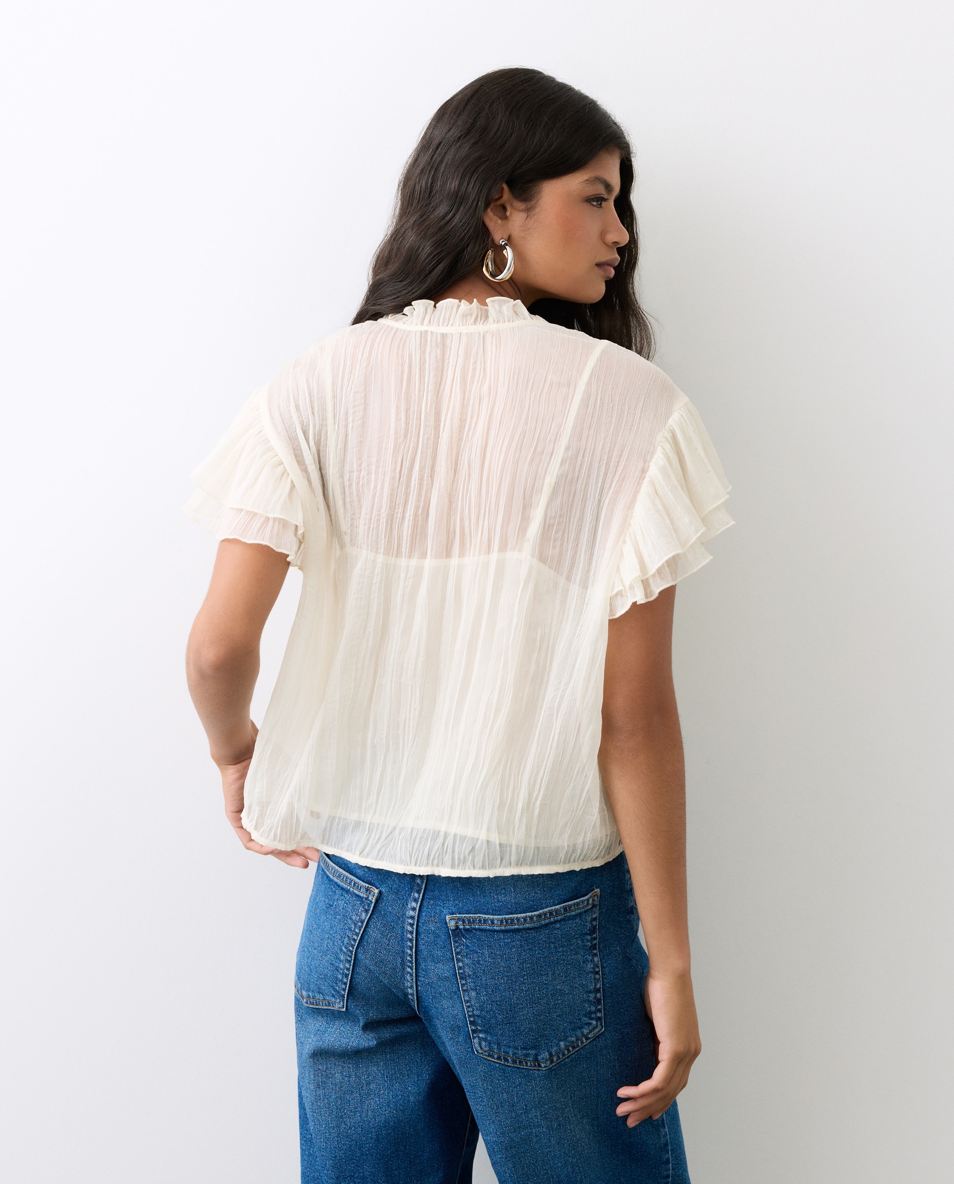 Blusa sin mangas de mujer con lazada en el cuello - Tintoretto - 120 Crudo 120 Crudo-3