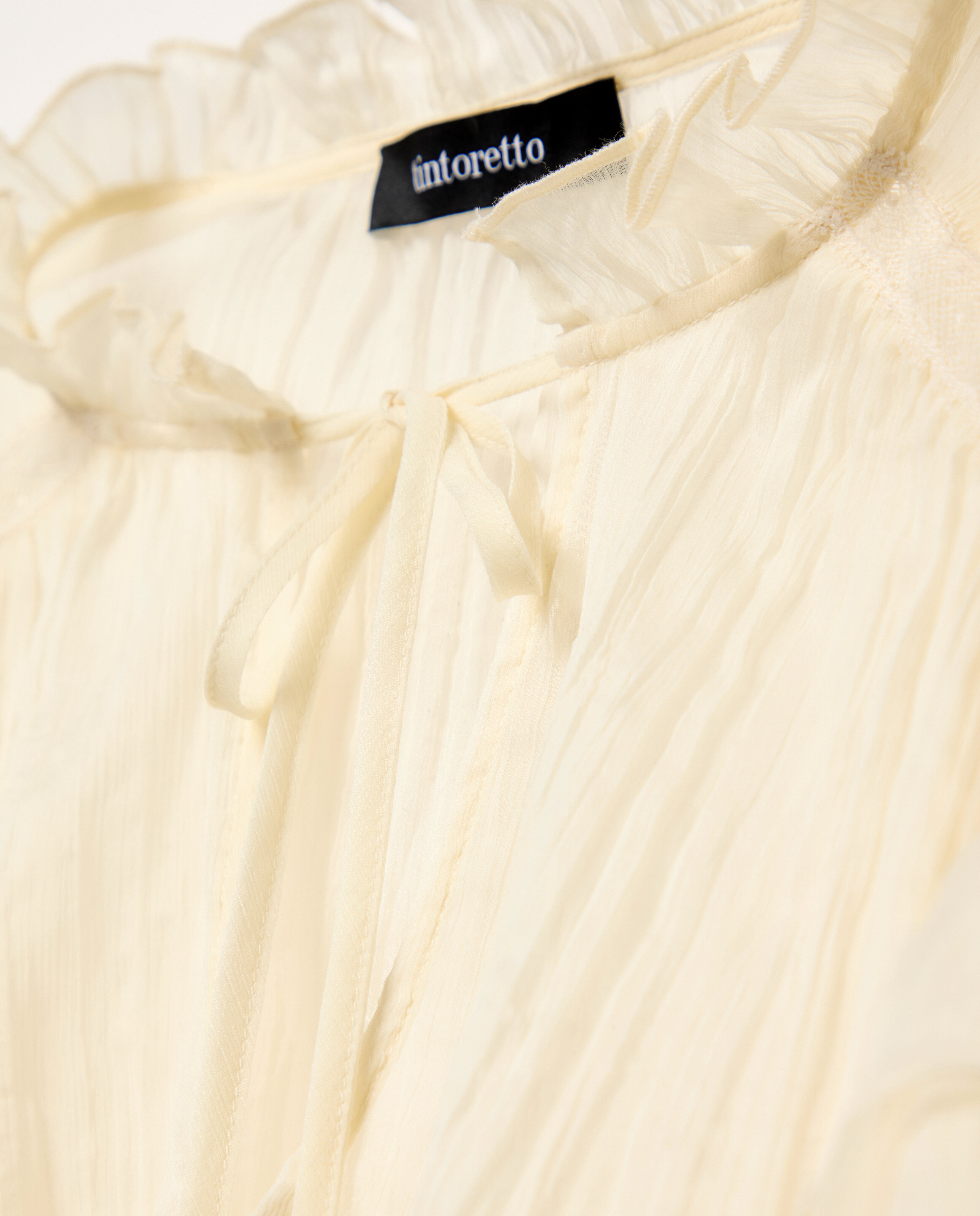 Blusa sin mangas de mujer con lazada en el cuello - Tintoretto - 120 Crudo 120 Crudo-5