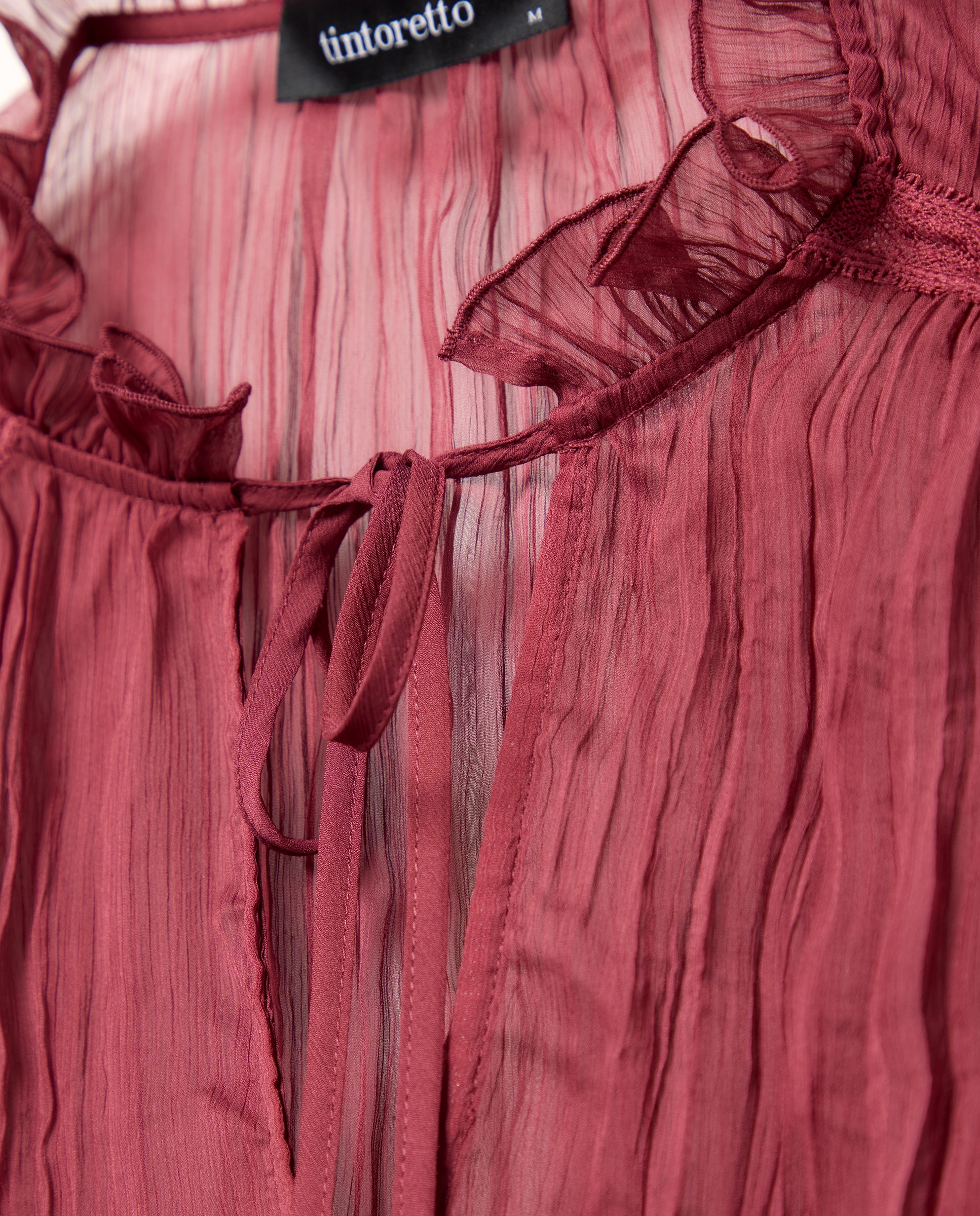 Blusa sem Mangas com Laço na Gola 200 Rosa-6