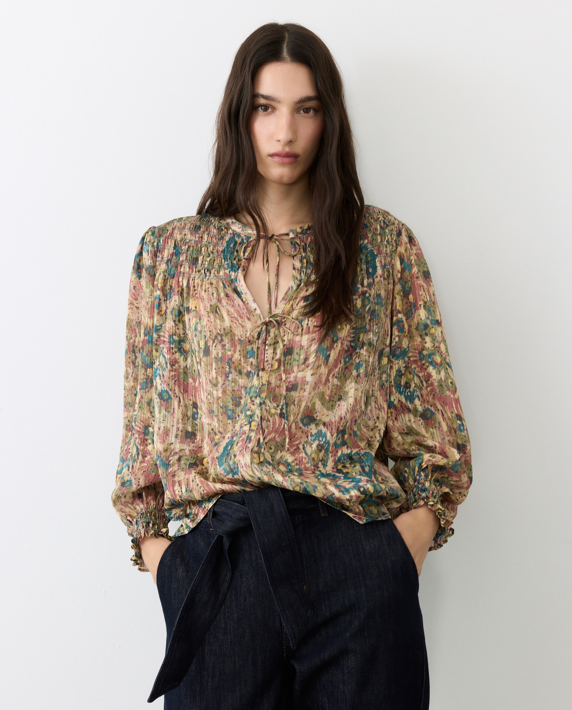 Imagem 0 de Blusa Estampada com Laço