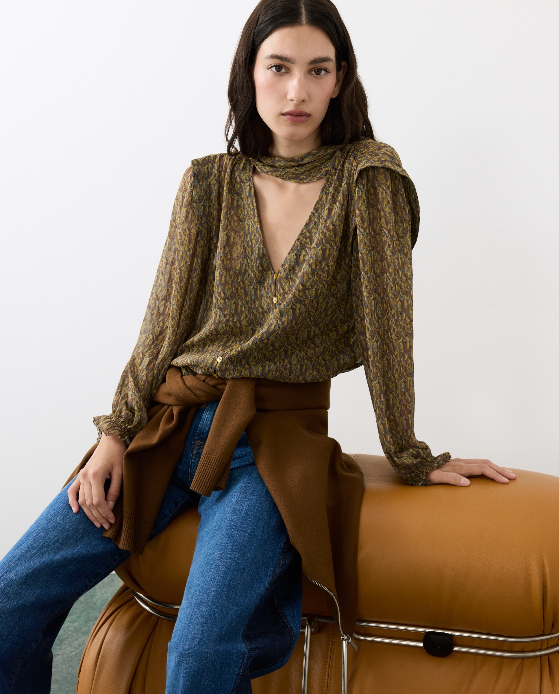 Imagem 0 de Blusa Estampada com Folho