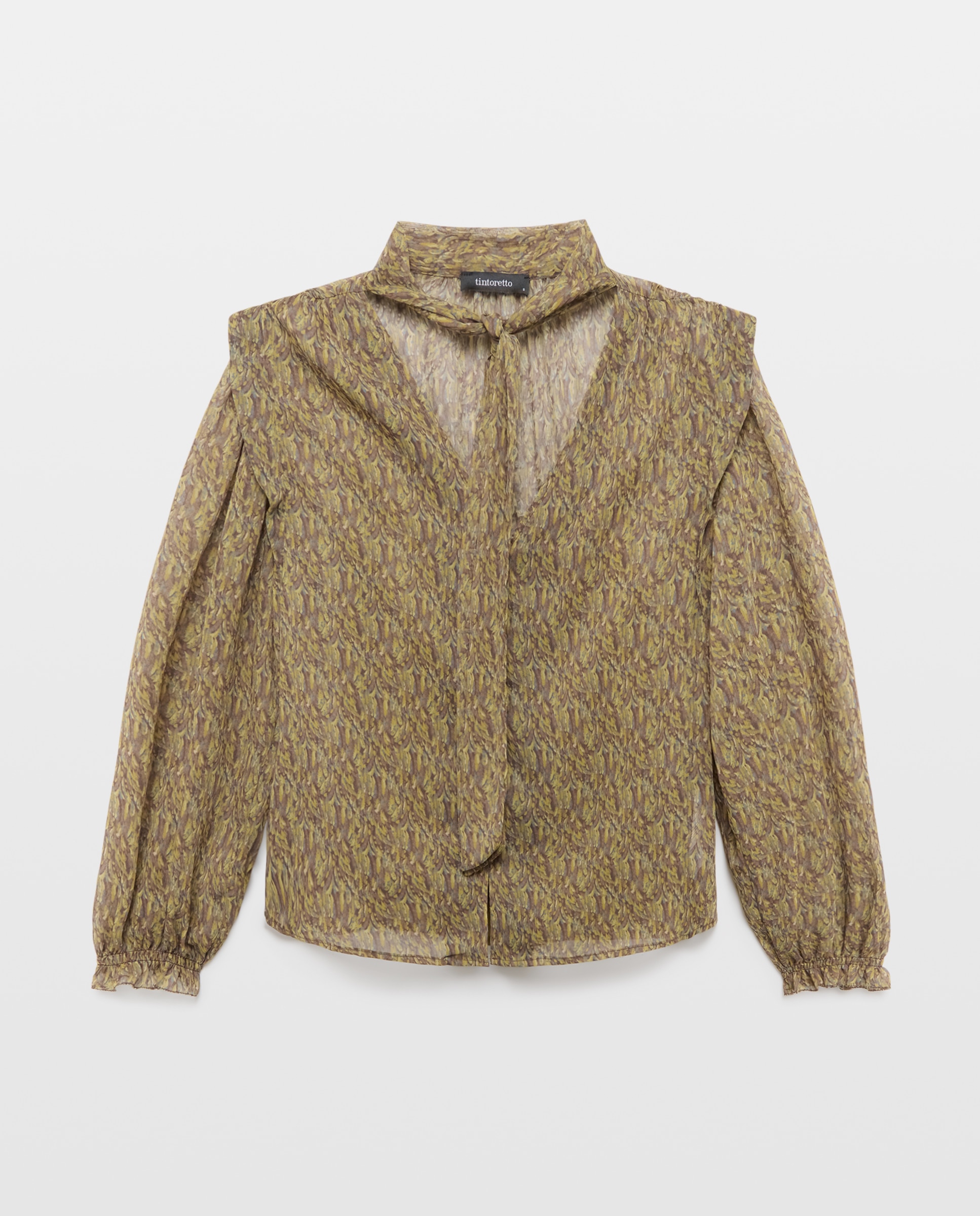 Blusa Estampada com Folho Verde-4