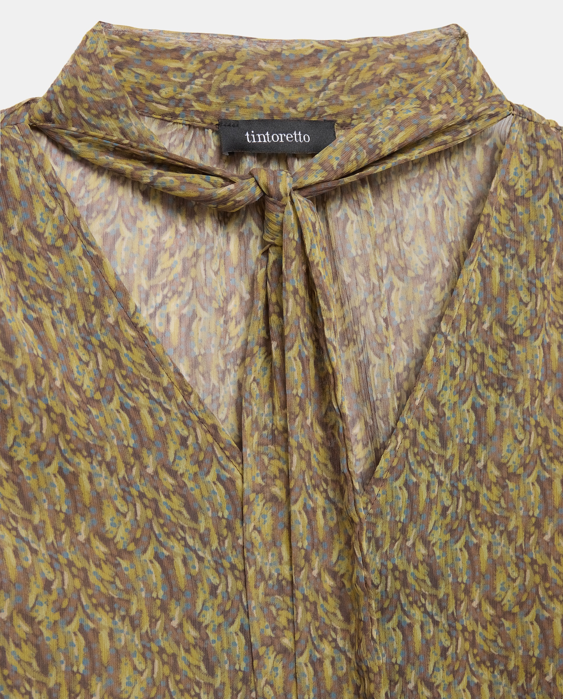 Blusa Estampada com Folho Verde-5