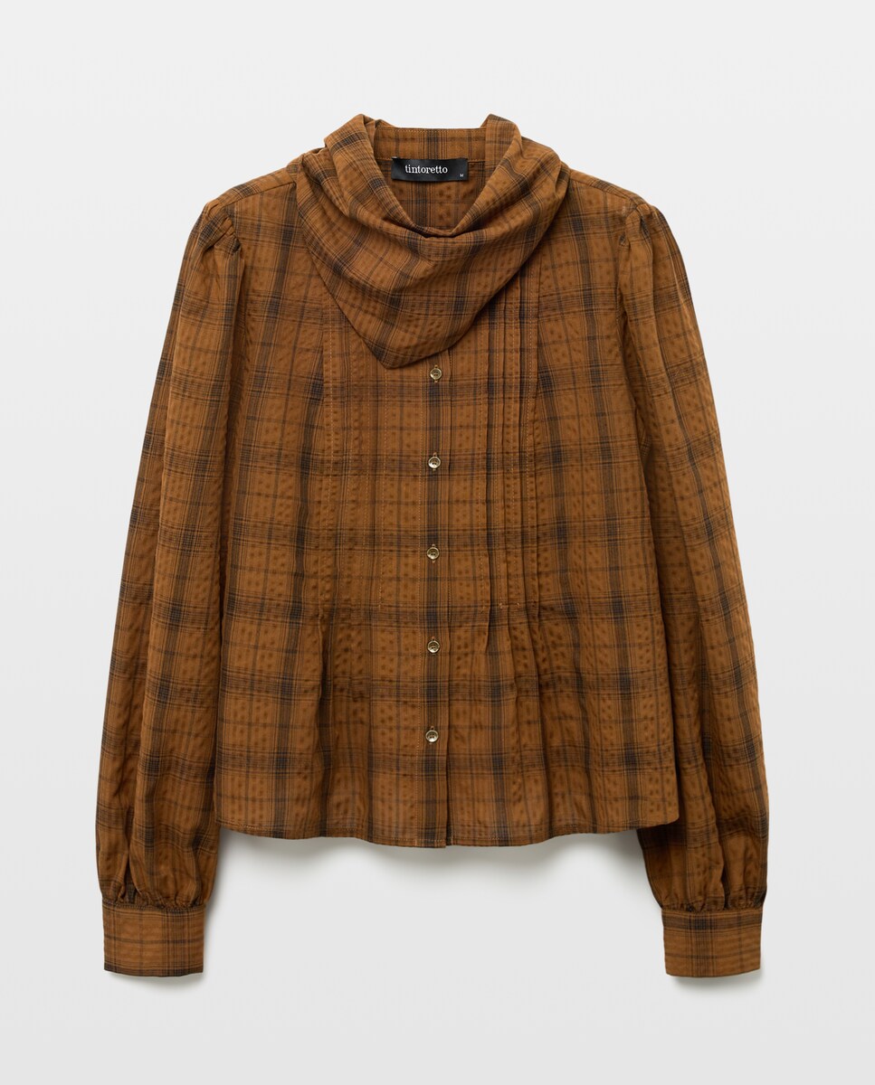 Imagem 0 de Blusa aos Quadrados com Lenço