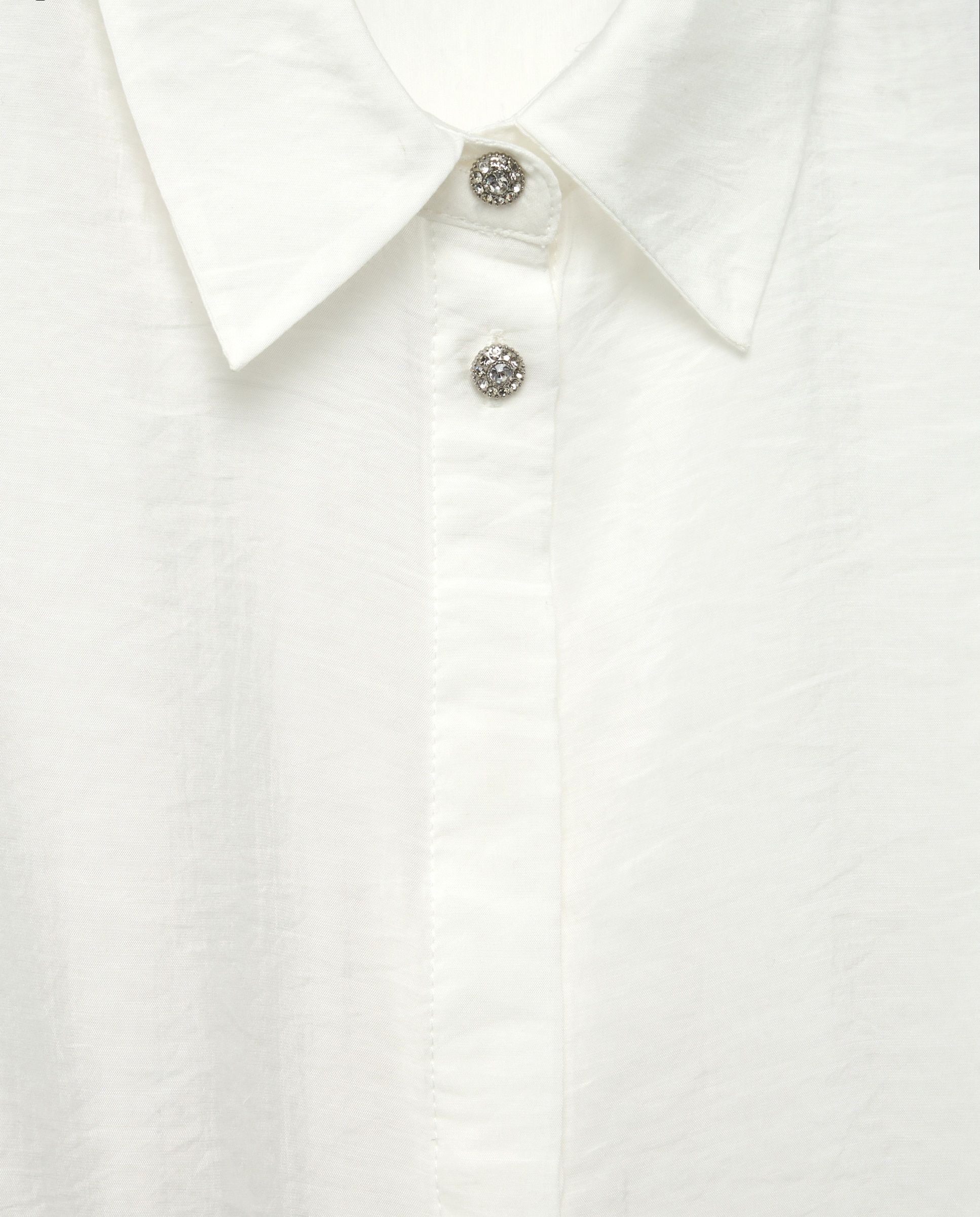 Blusa de mujer botón joya - Tintoretto - Blanco roto Blanco roto-5