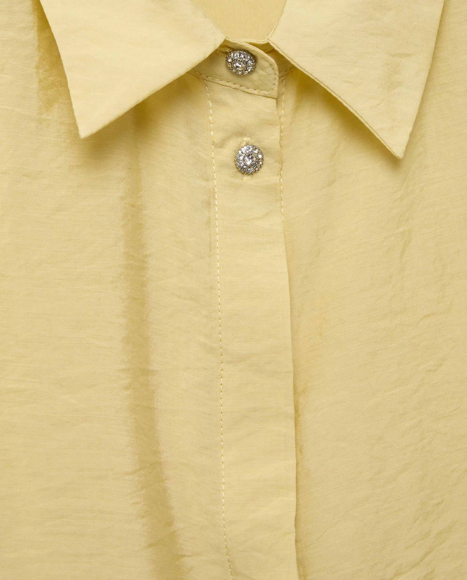 Blusa com Botão de Joia 300 Amarelo-2