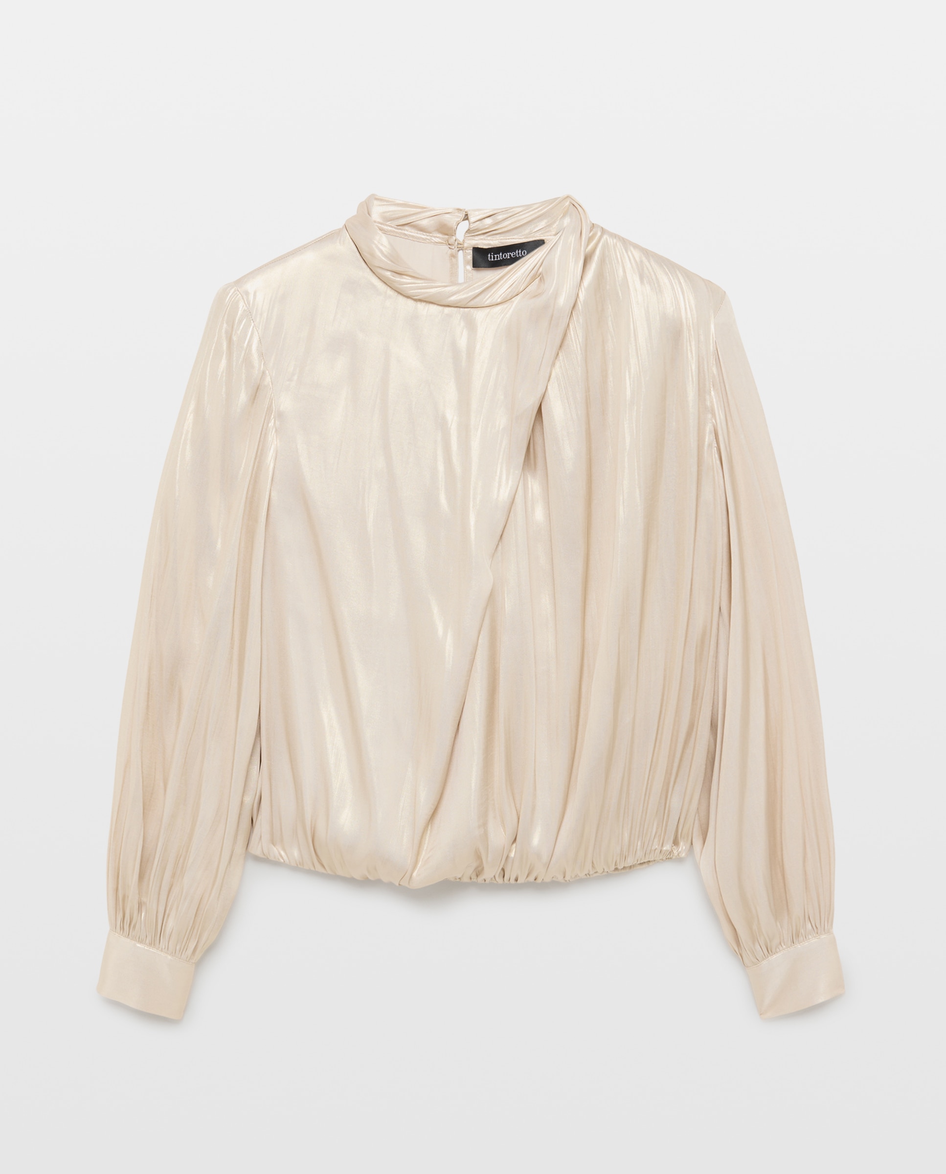Blusa de Manga Comprida Laminada 390 Ouro-4