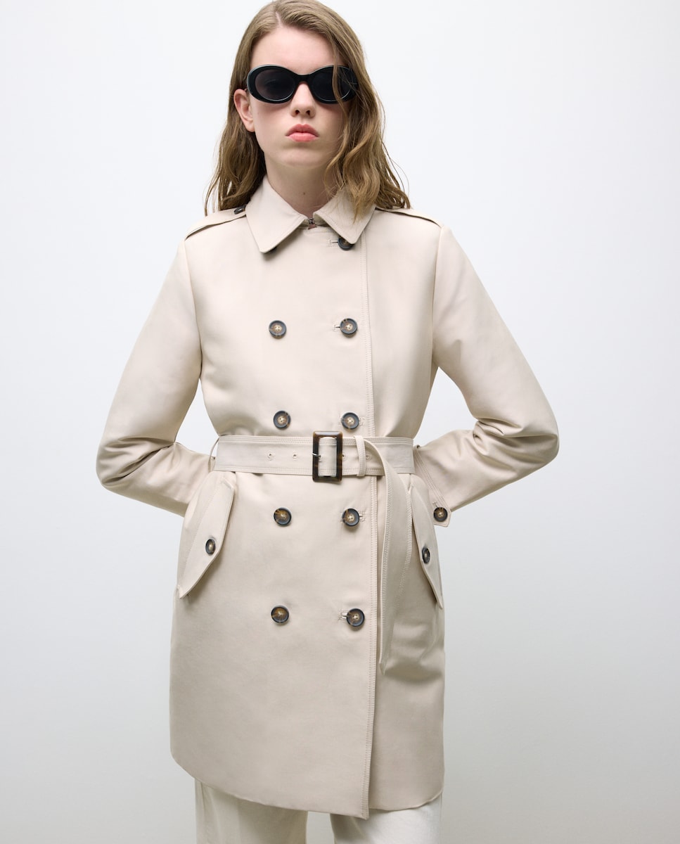 Canadiana Clássica com Cinto Bege-1