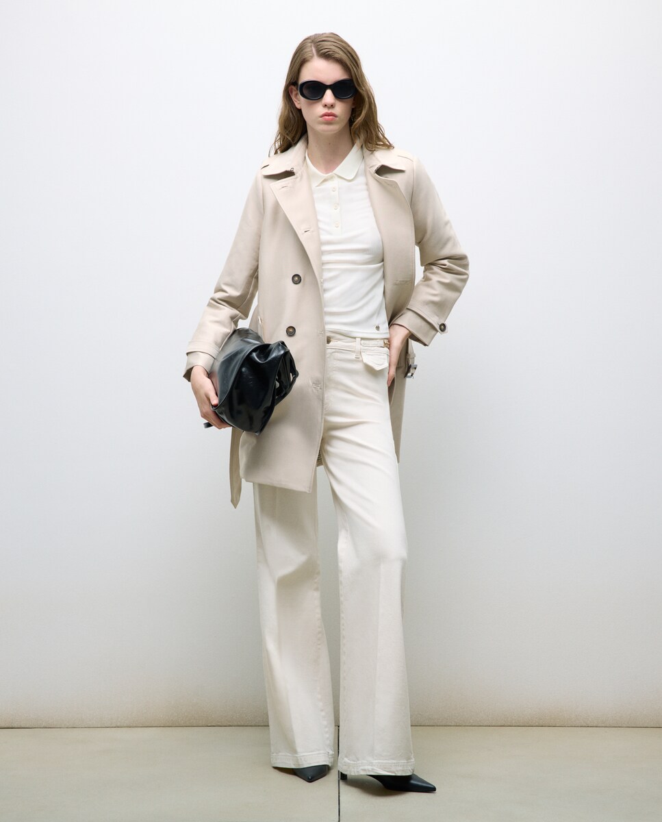 Canadiana Clássica com Cinto Bege-4