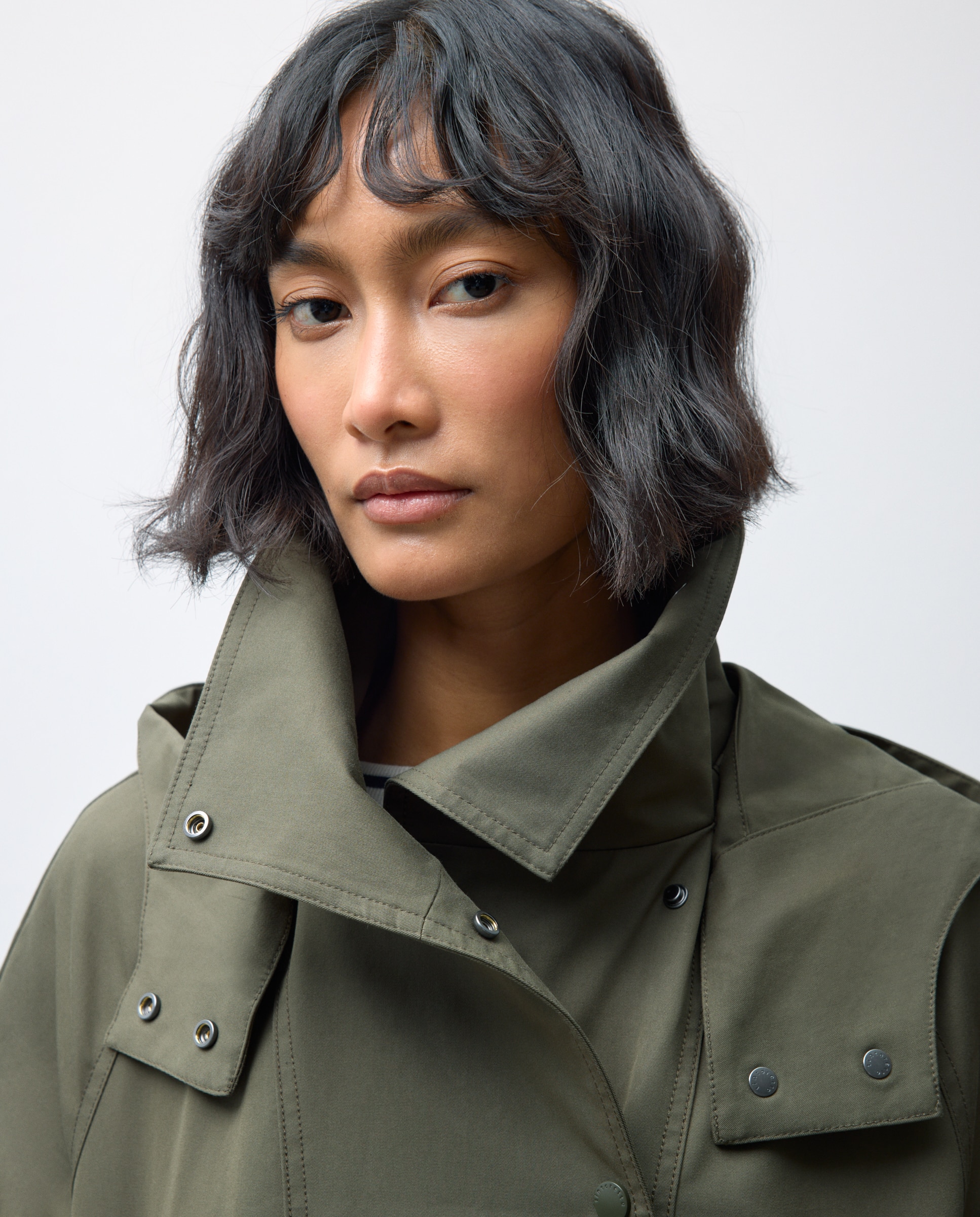 Impermeável Comprido Liso 530 Verde Escuro-4