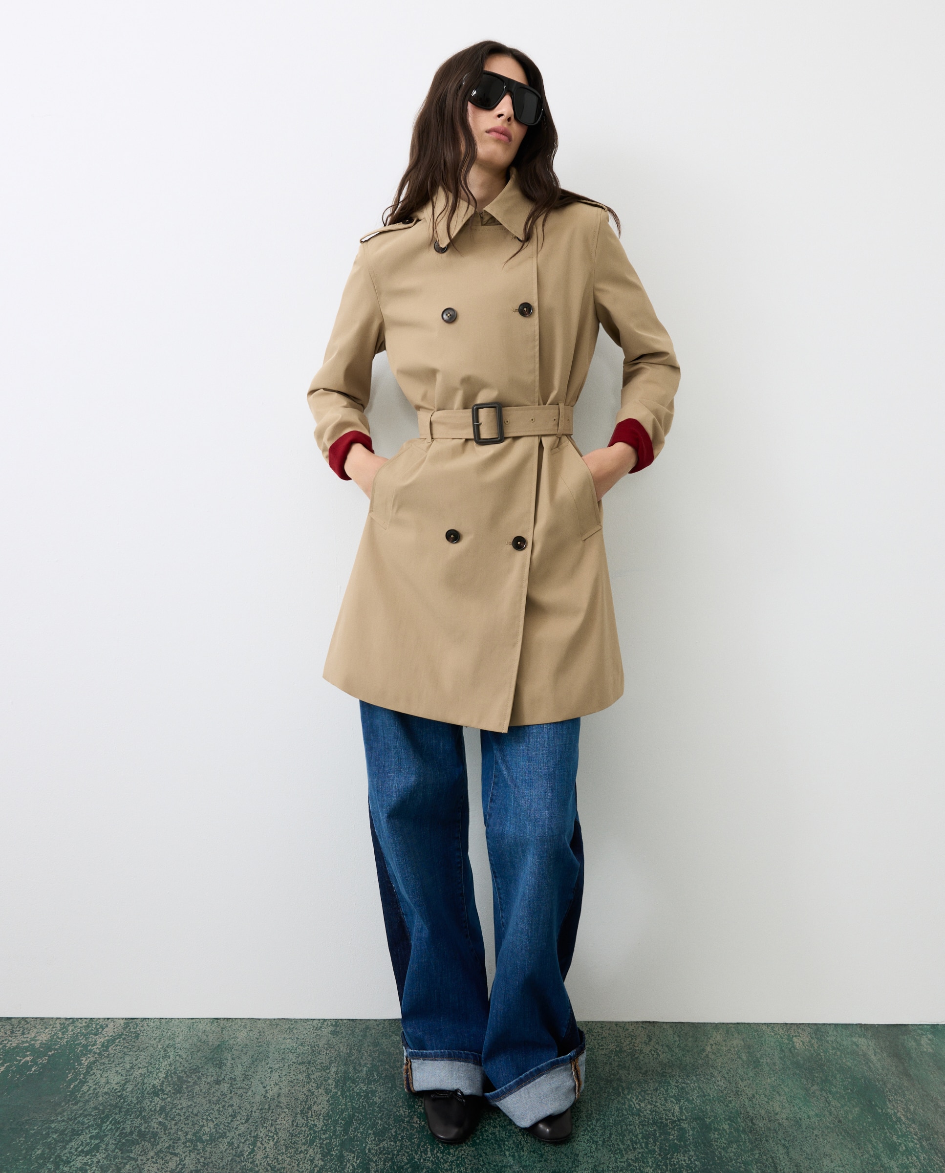 Trench de mujer con capucha water repelent - Tintoretto - Beige Beige-1
