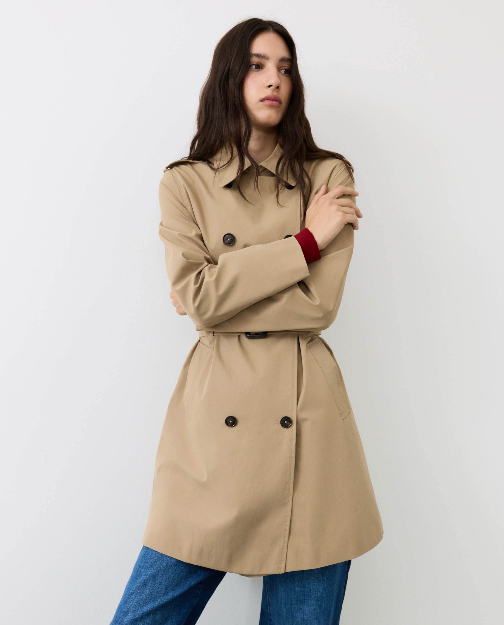 Trench de mujer con capucha water repelent - Tintoretto - Beige Beige-2