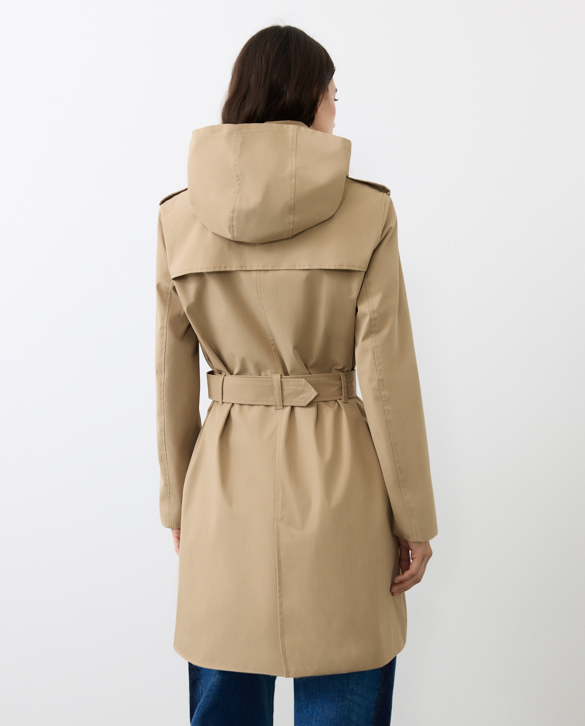 Trench de mujer con capucha water repelent - Tintoretto - Beige Beige-3