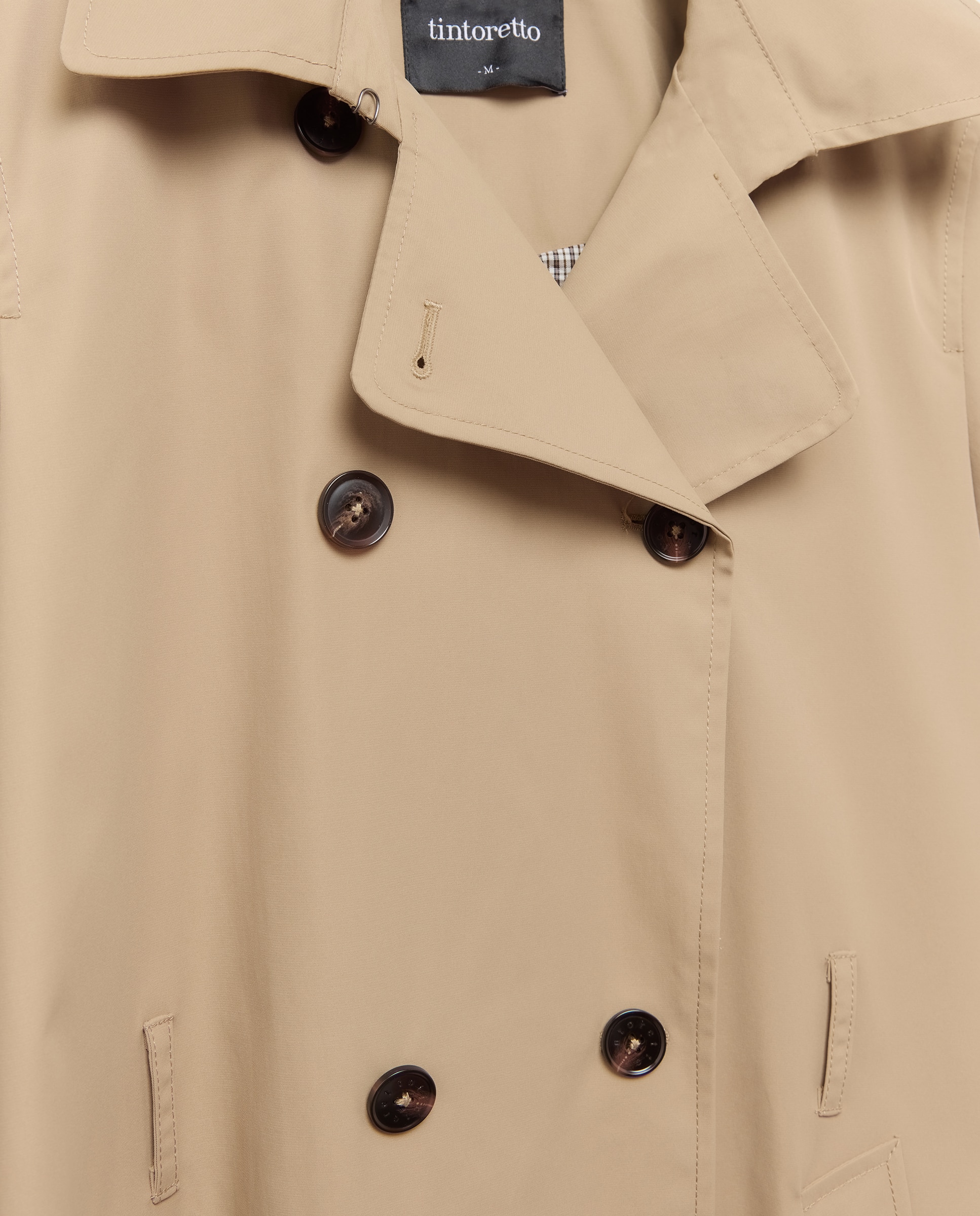 Trench de mujer con capucha water repelent - Tintoretto - Beige Beige-6