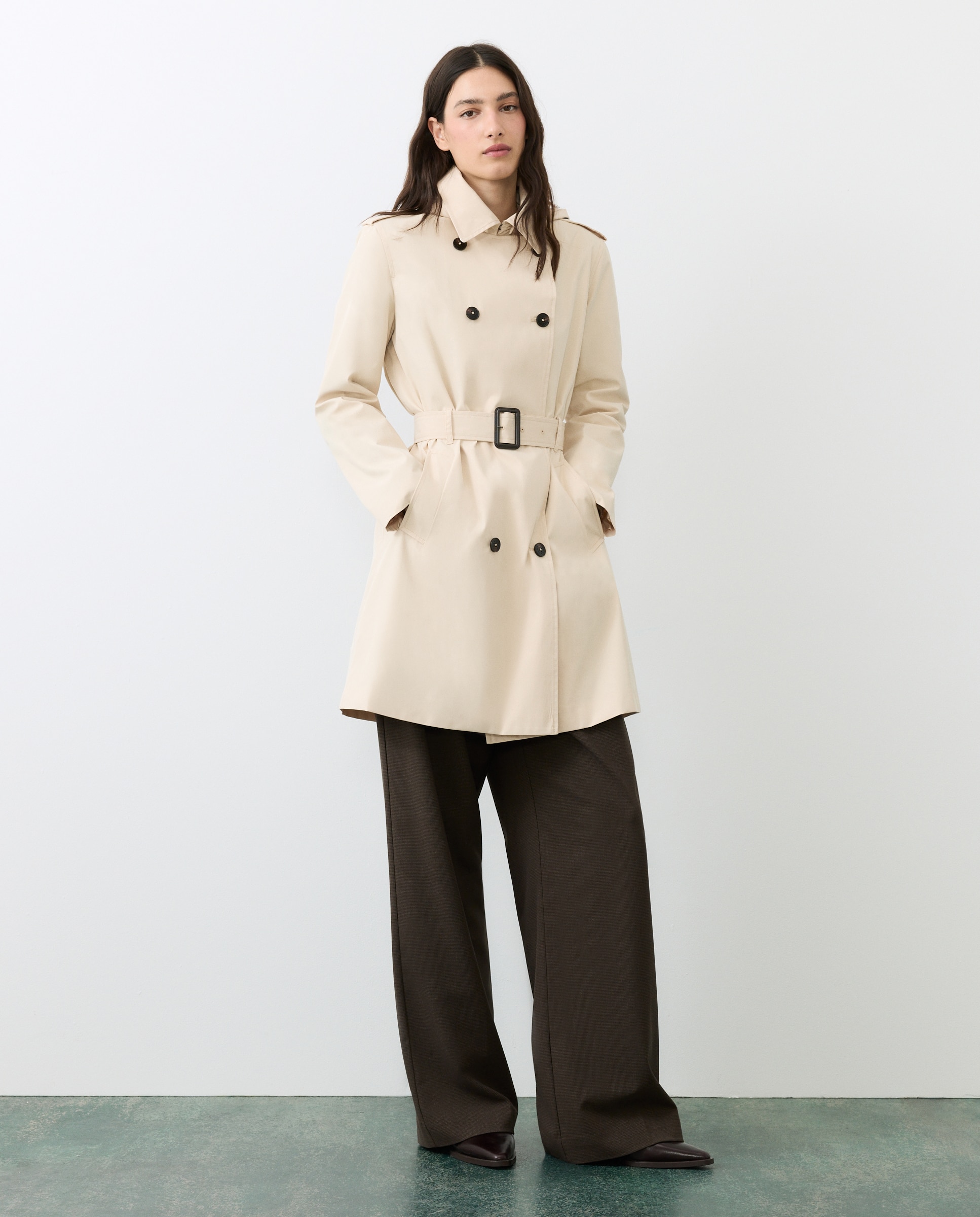 Trench de mujer con capucha water repelent - Tintoretto - 730 Camel 730 Camel-1