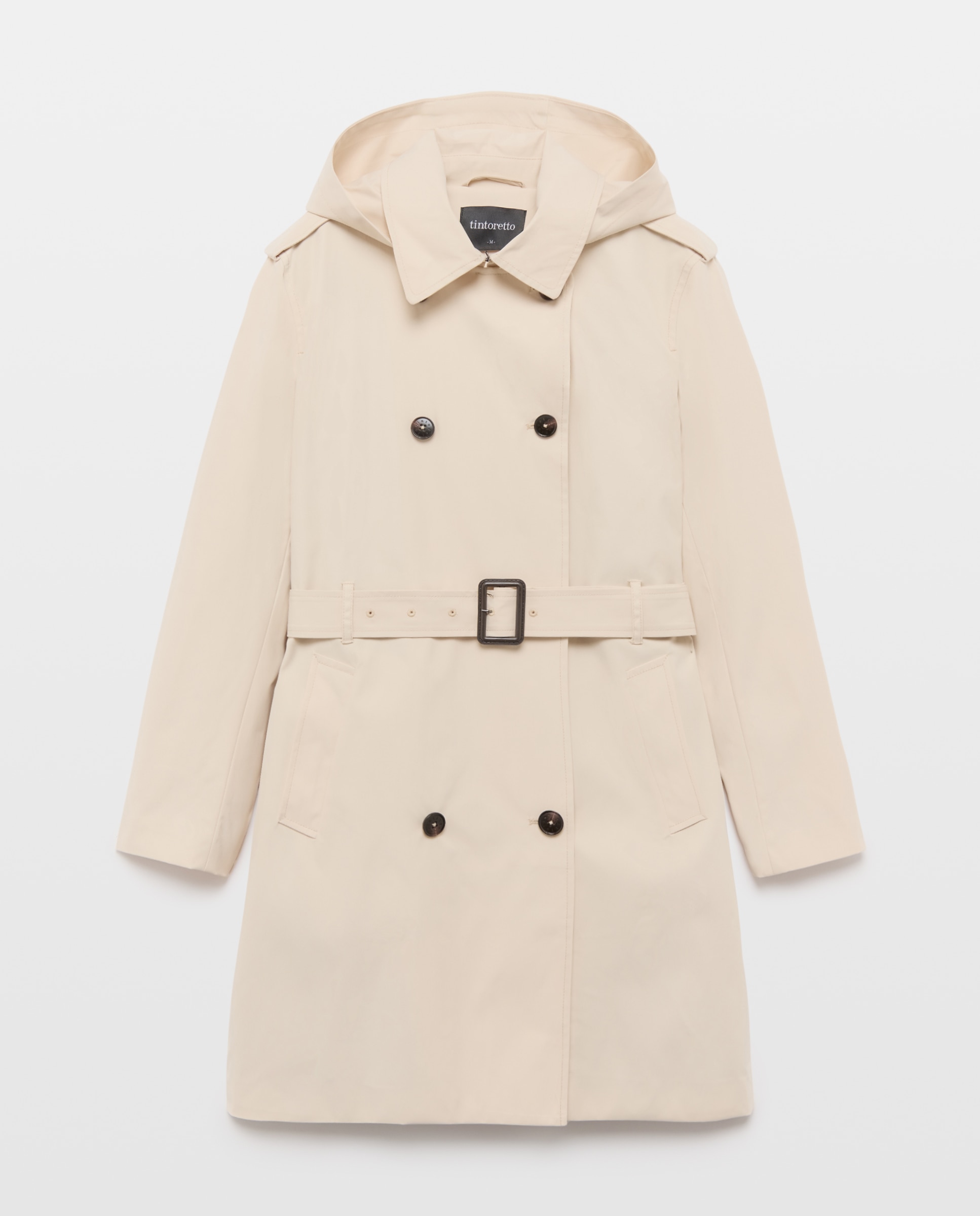 Trench de mujer con capucha water repelent - Tintoretto - 730 Camel 730 Camel-5