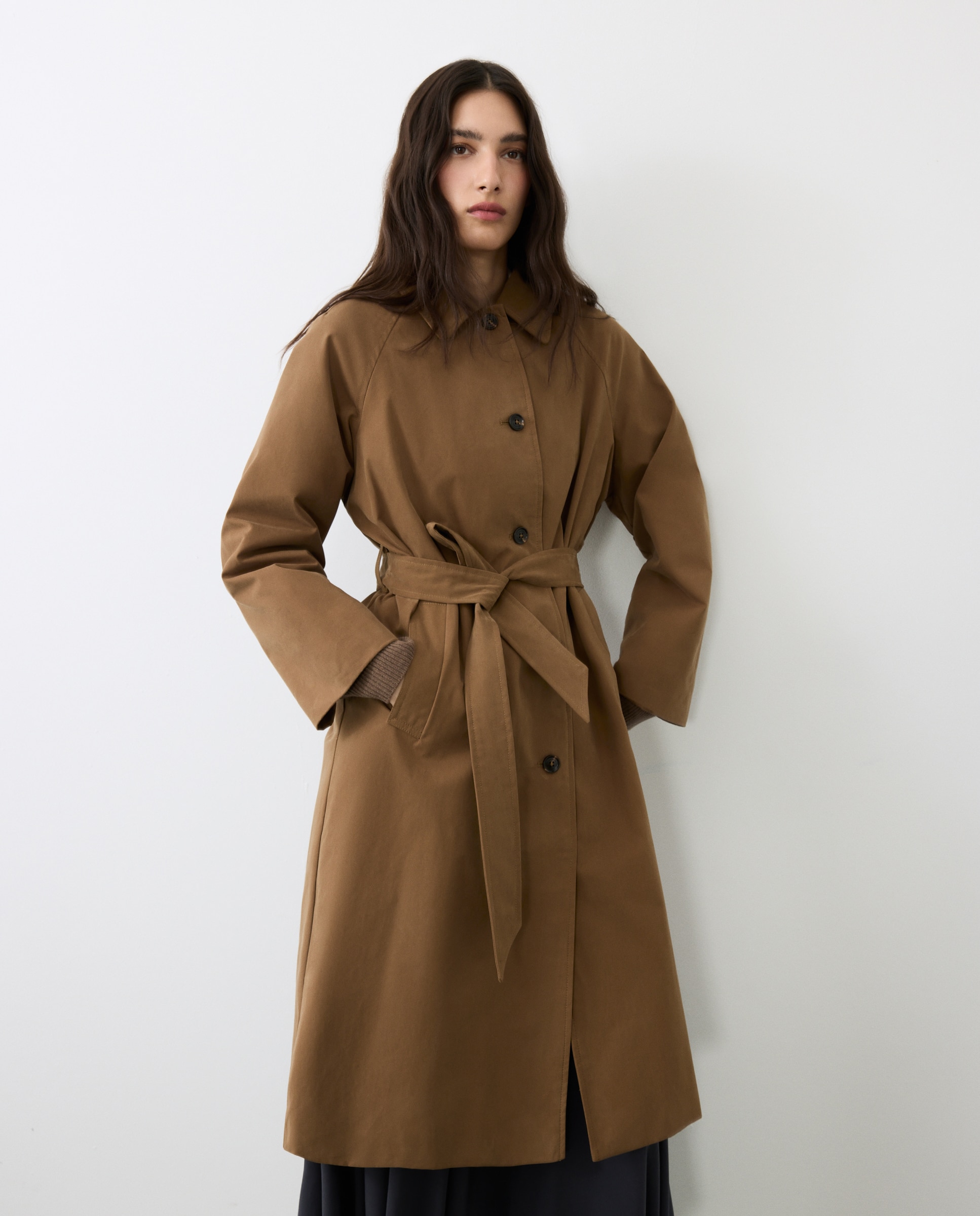 Trench largo con cinturón de mujer - Tintoretto - 730 Camel 730 Camel-2