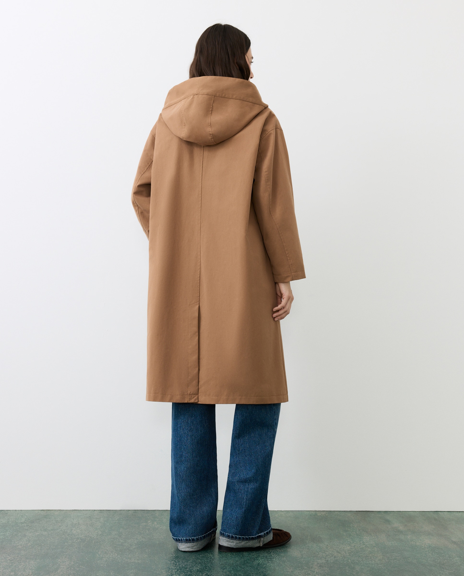 Trench oversize con capucha en lazada de mujer - Tintoretto - 740 Tabaco 740 Tabaco-3