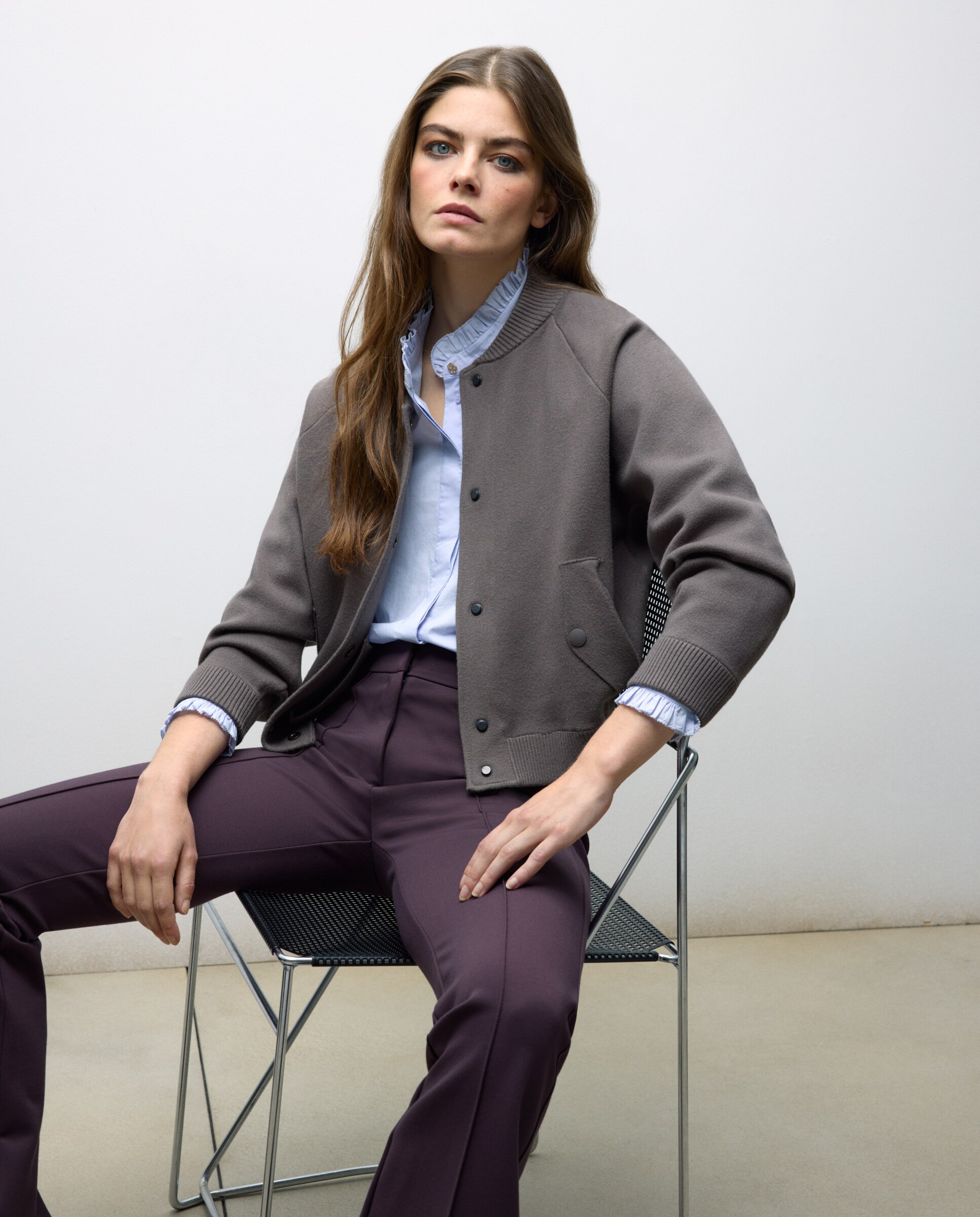 Casaco Estilo Blusão Bomber 700 Castanho-3