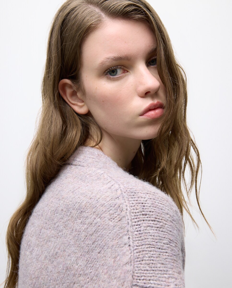 Casaco Aberto com Bolsos 284 Lilás-2