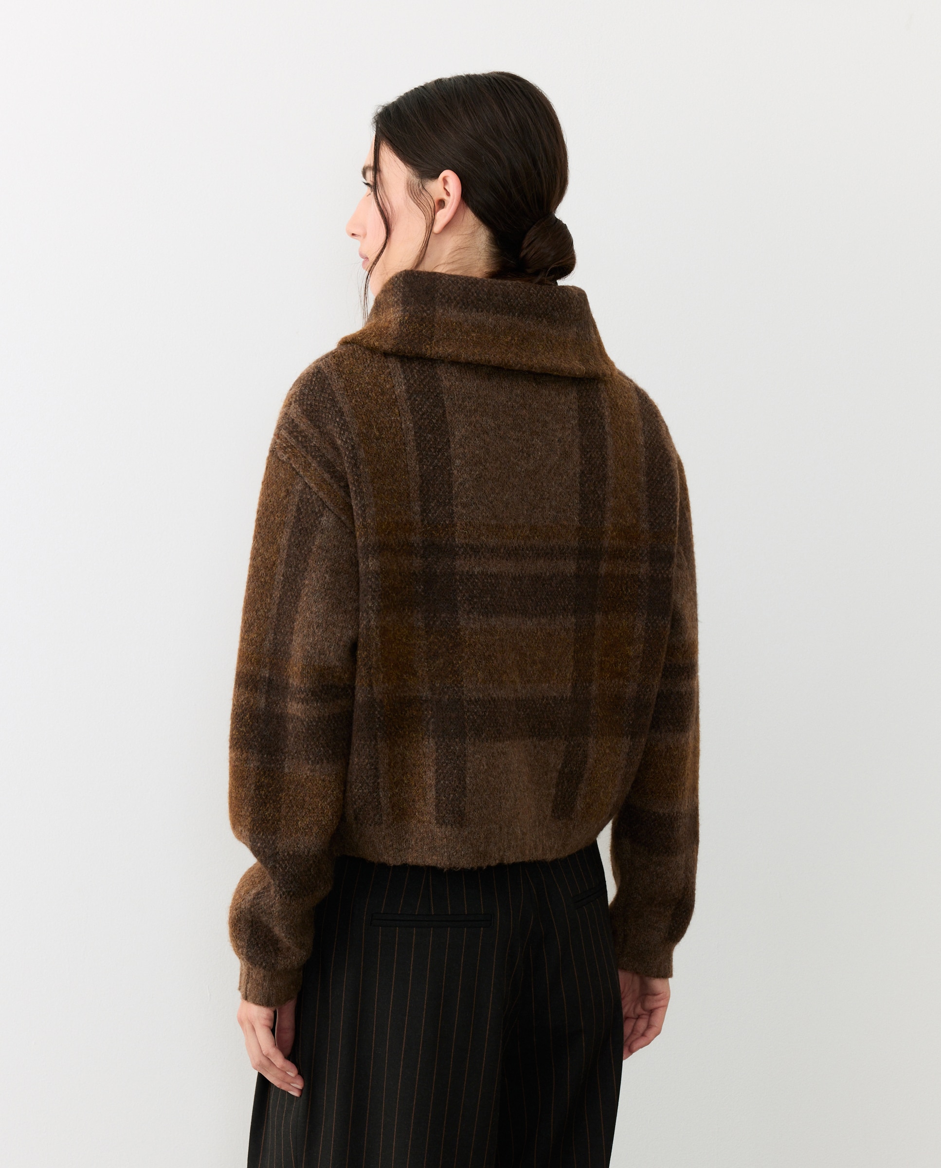 Chaqueta de mujer con cremallera - Tintoretto - Marrón Marrón-3