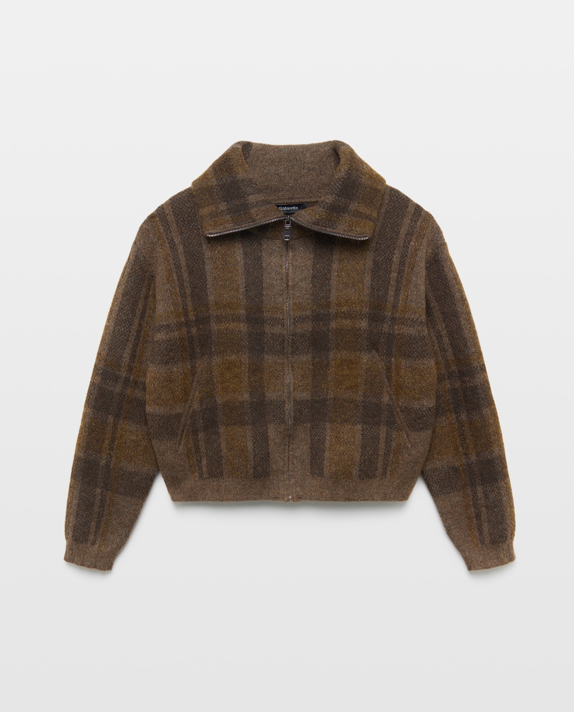 Chaqueta de mujer con cremallera - Tintoretto - Marrón Marrón-5