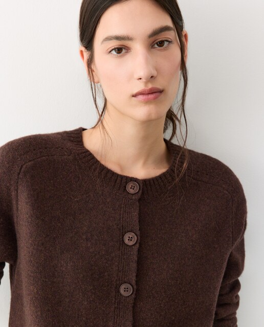Cárdigan de mujer cuello caja