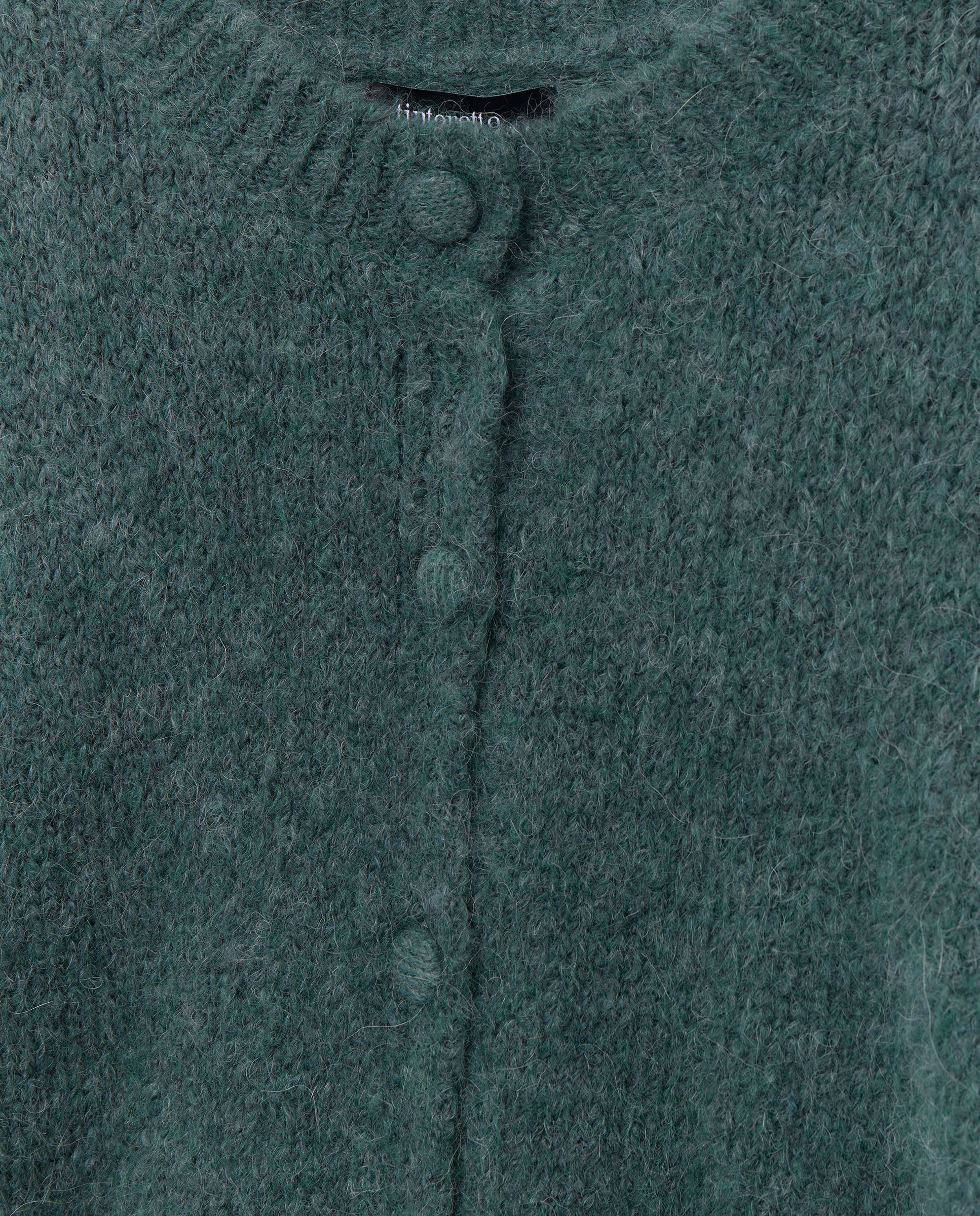 Chaqueta de mujer con botones forrados - Tintoretto - 530 Verde oscuro 530 Verde oscuro-5