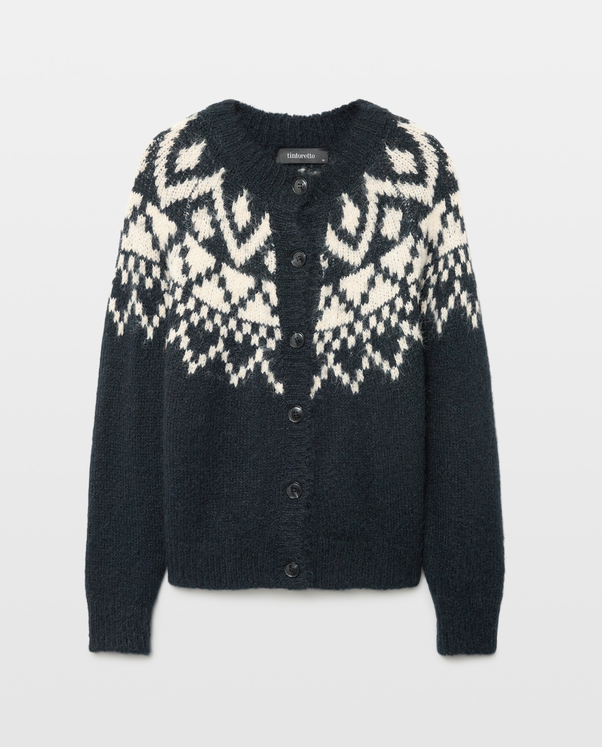 Chaqueta jacquard de mujer - Tintoretto - Gris Gris-5