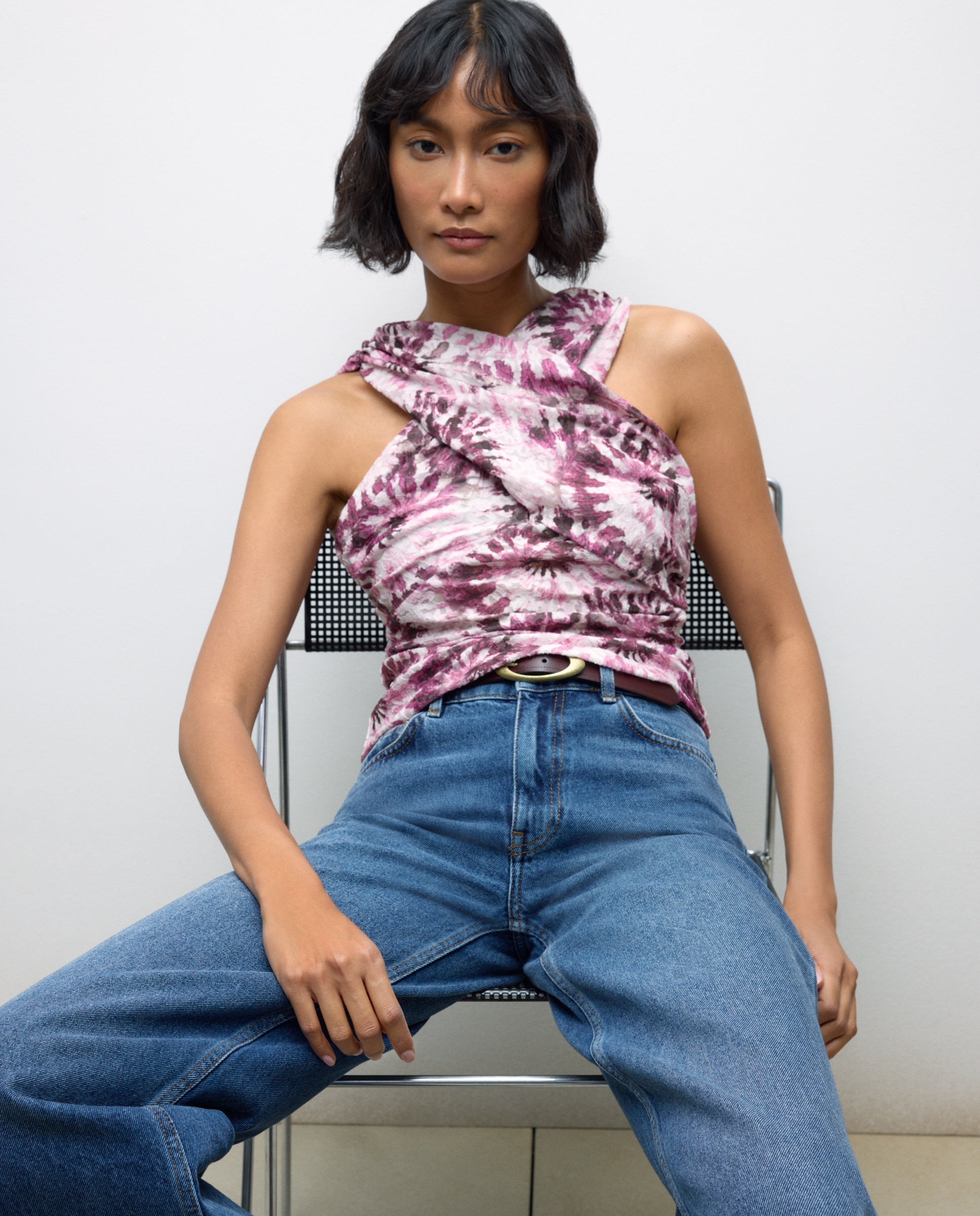 Top sem Mangas Bardot 200 Rosa-1