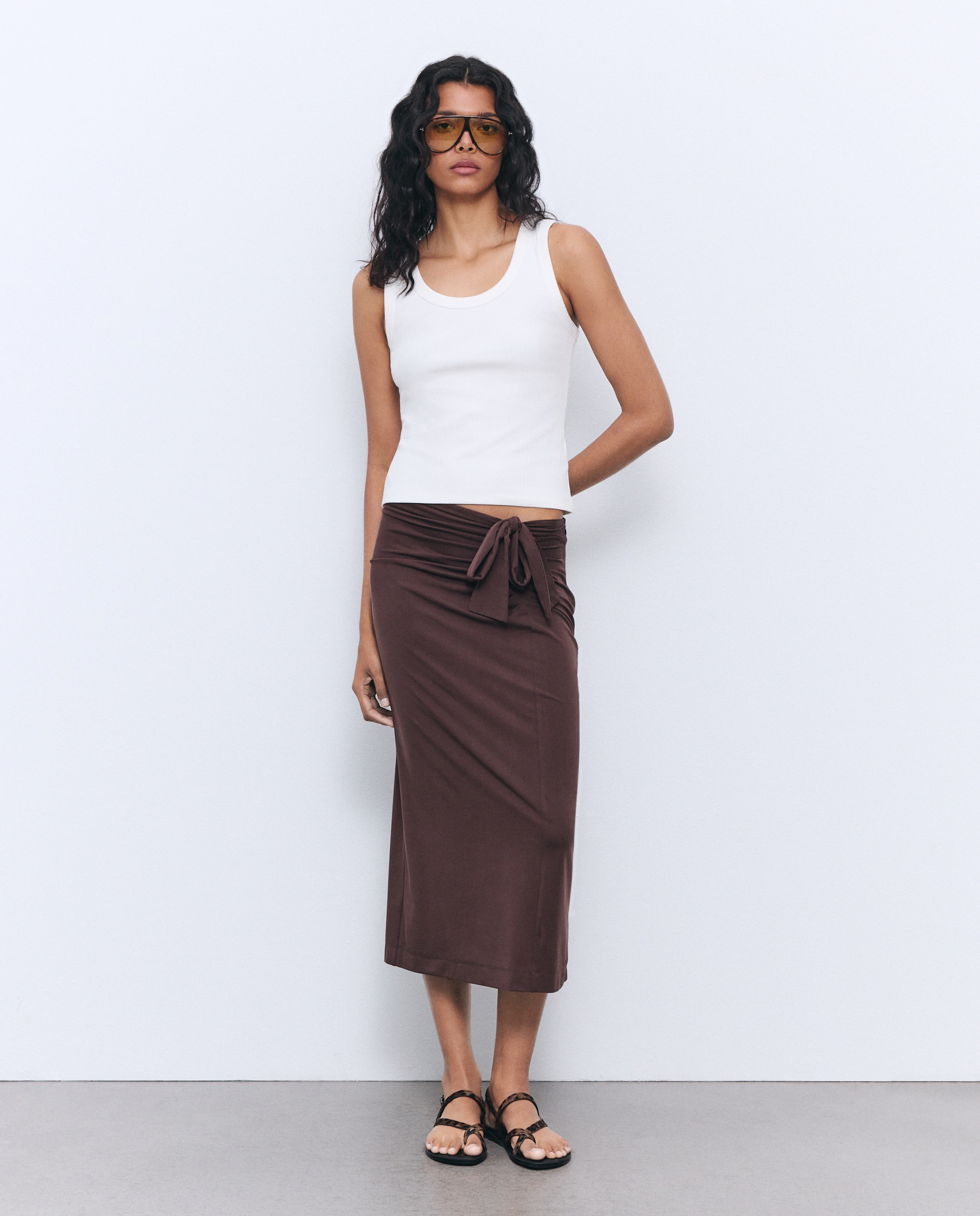 Camiseta de mujer rib de tirantes - Tintoretto - 120 Crudo 120 Crudo-2